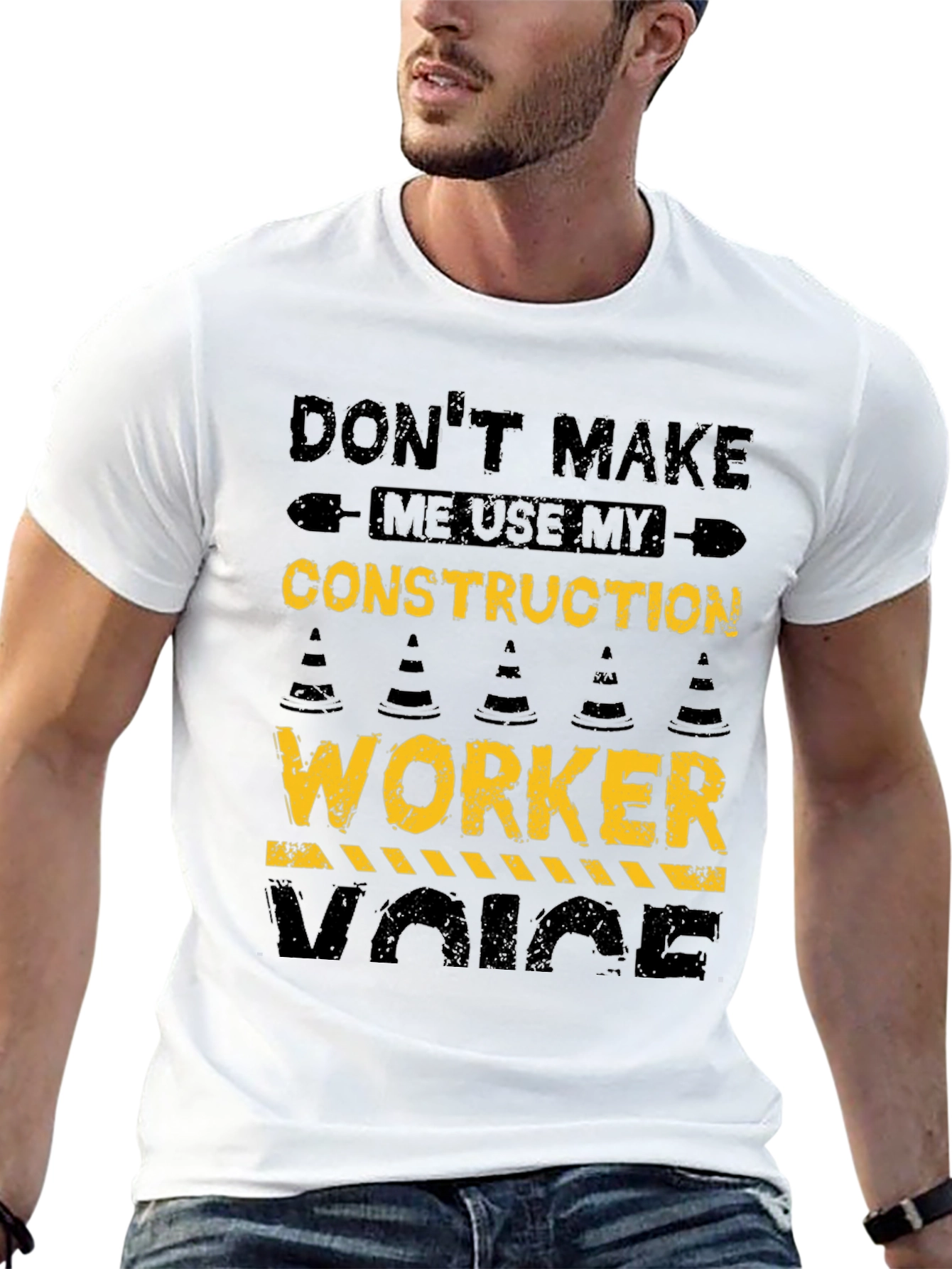Black Construction Worker Voice T-Shirt view 13