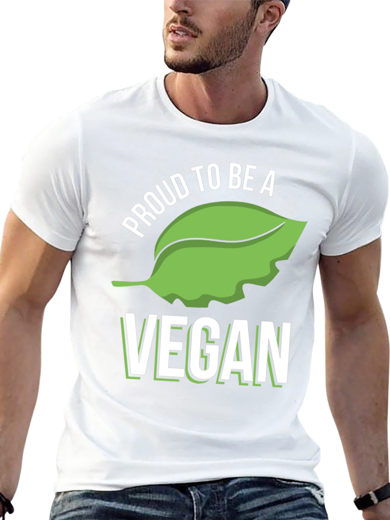 Black Proud Vegan T-Shirt - Black Cotton Blend view 13