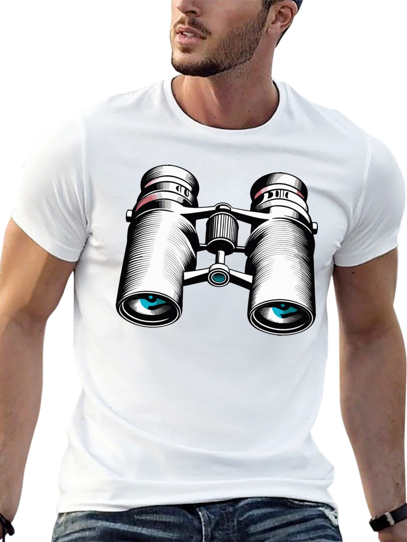 Black Binocular Vision Graphic Tee - Look Sharp! view 13