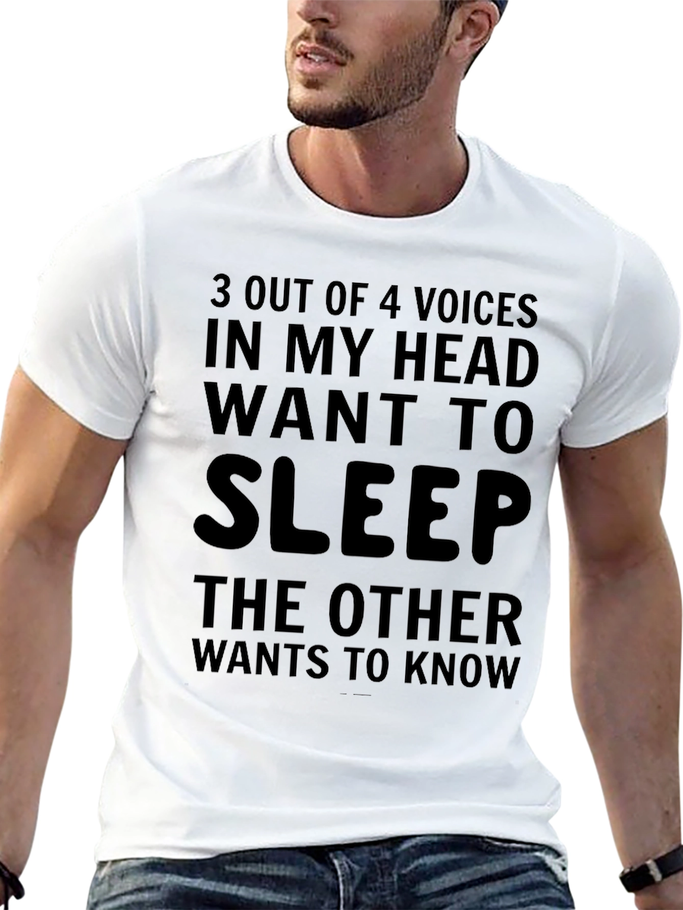 Black Voices In My Head T-Shirt - Sleep, Funny Novelty Tee view 13
