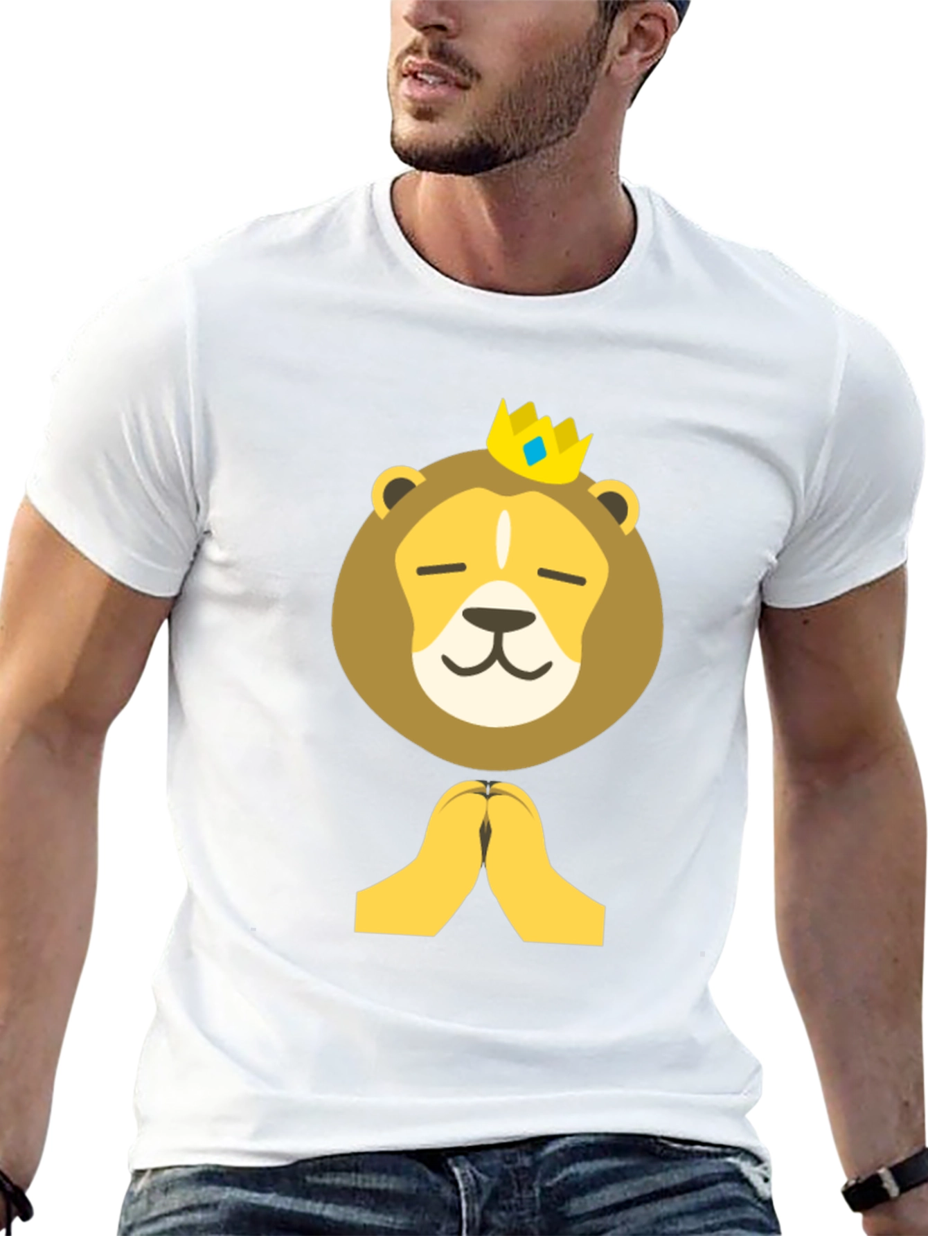 Black Lion King Emoji T-Shirt - Black Cotton Tee view 13