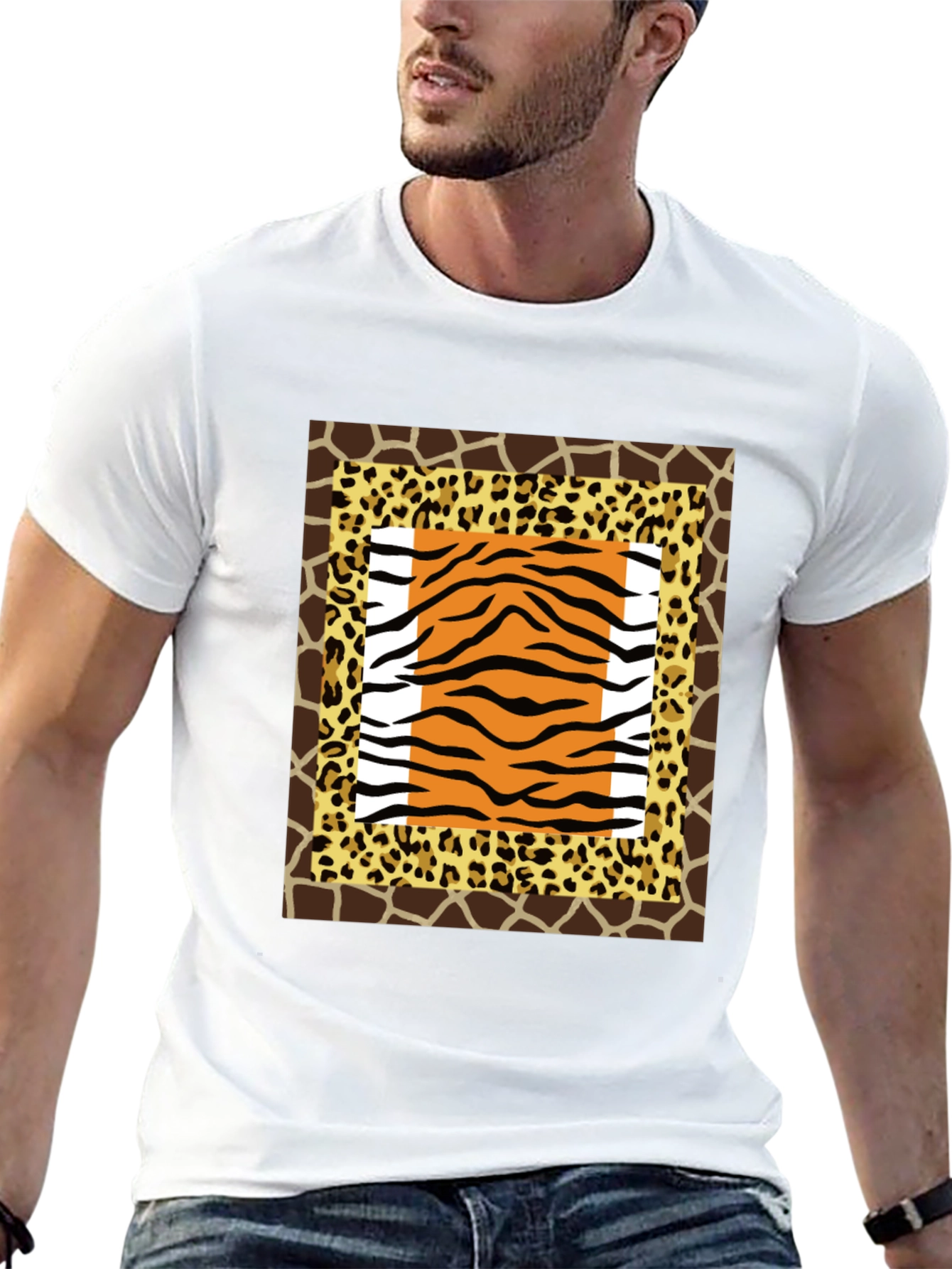 Black Animal Print Graphic Tee - Bold Style view 13