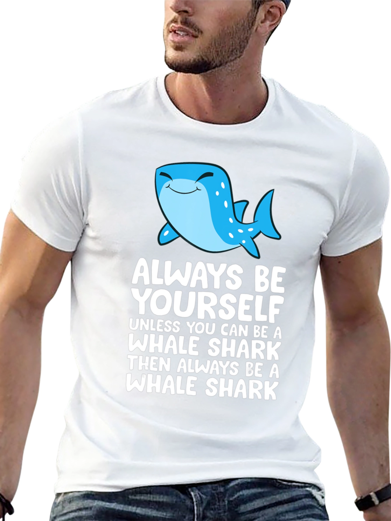 Black Whale Shark Graphic T-Shirt - Always Be Yourself Tee view 13