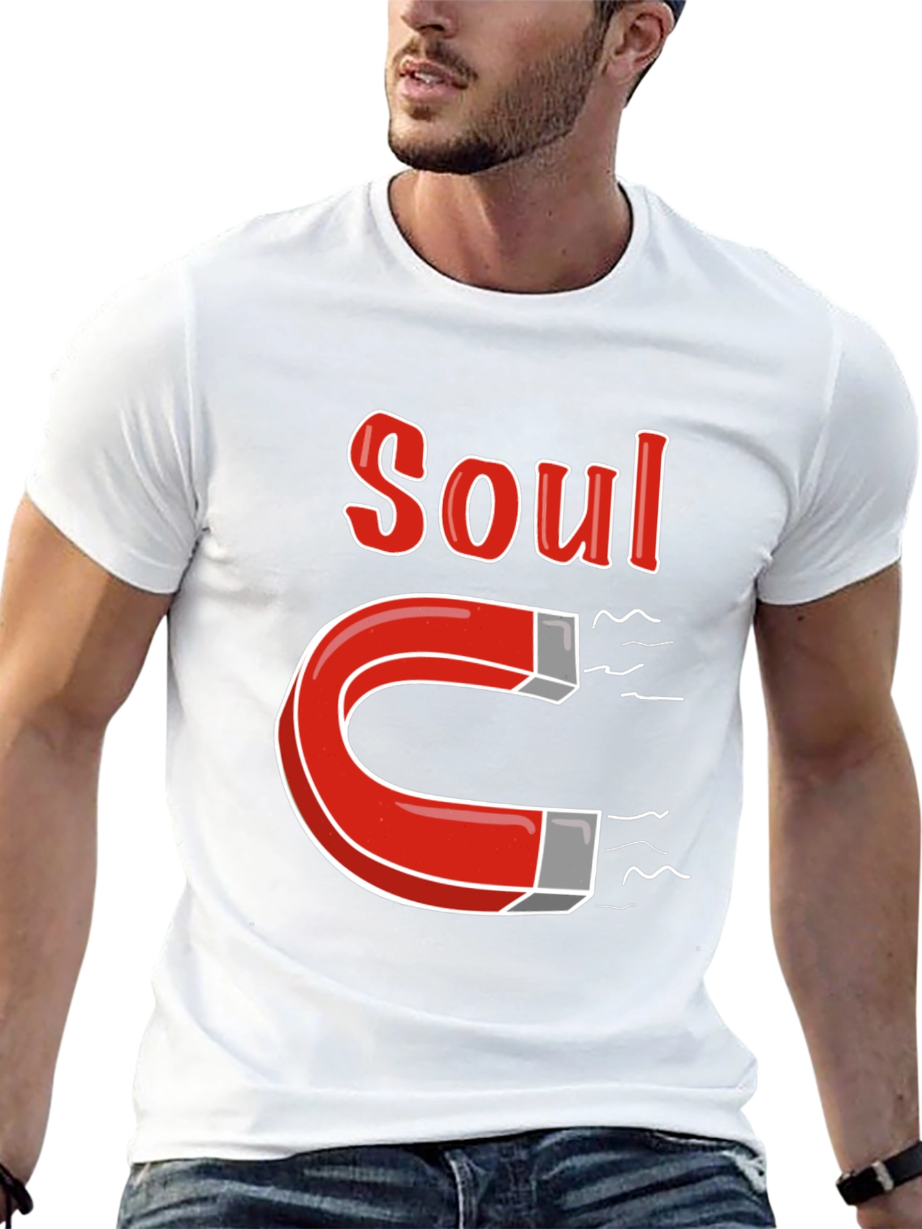 Black Soul Magnet Graphic T-Shirt - Black view 13