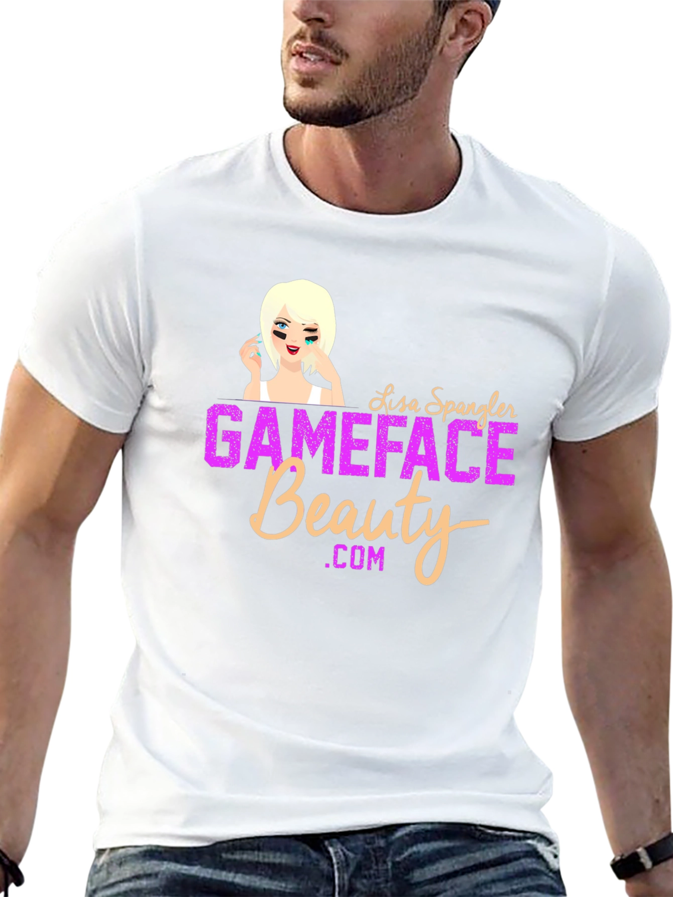 Black GameFace Beauty T-Shirt - Black, Graphic Tee view 13