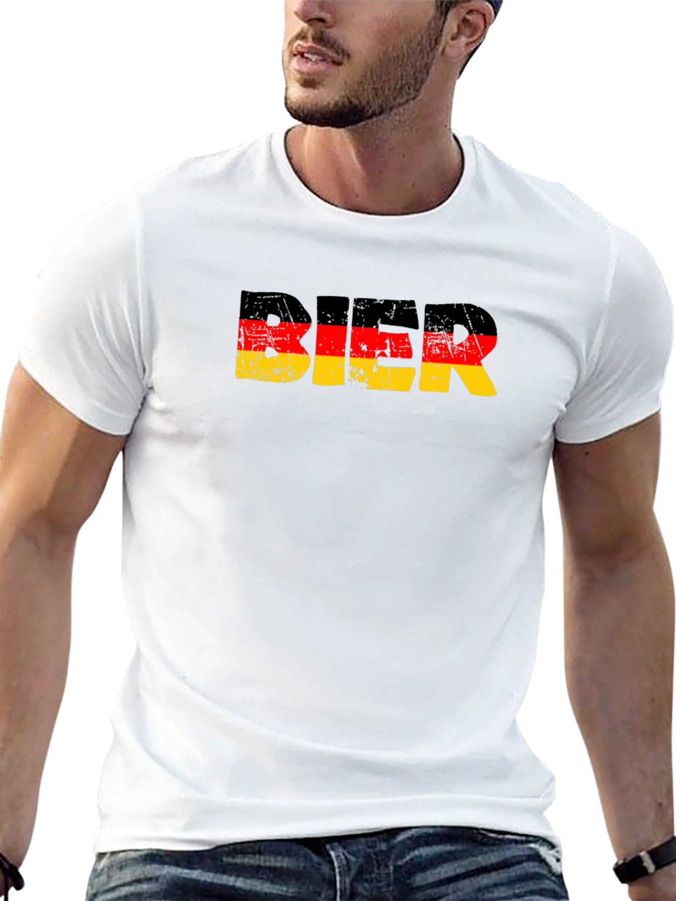 Black Bier German Flag Graphic T-Shirt view 13
