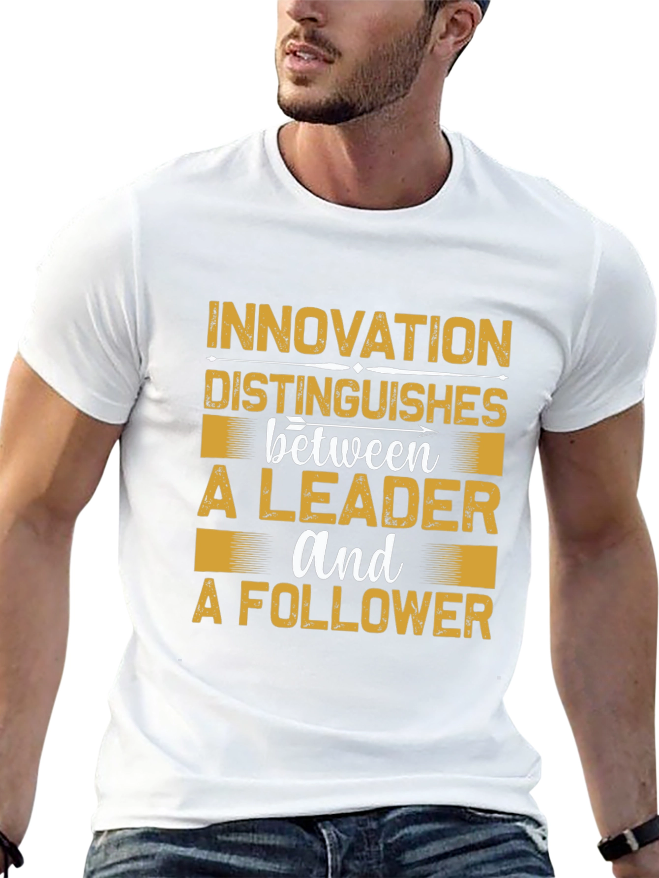 Black Innovation Leader Black Graphic Tee view 13