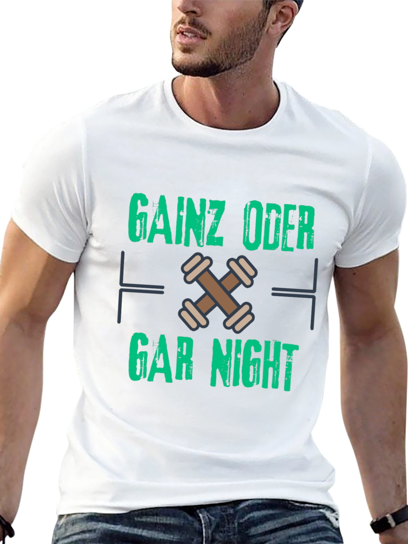 Black Gainz Oder Gar Nicht Black T-Shirt view 13