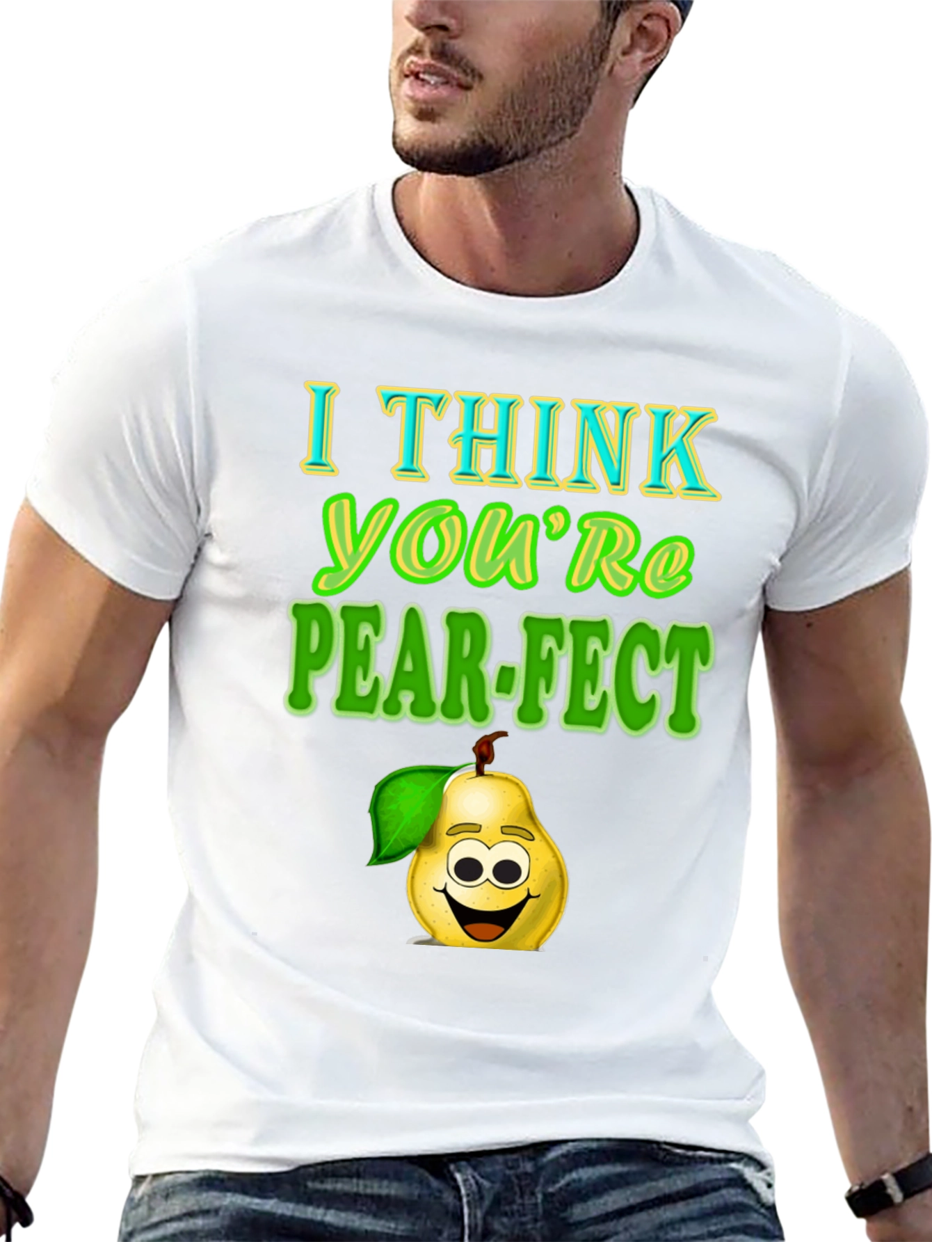 Black Pear-fect T-Shirt: Funny Fruit Pun Tee view 13