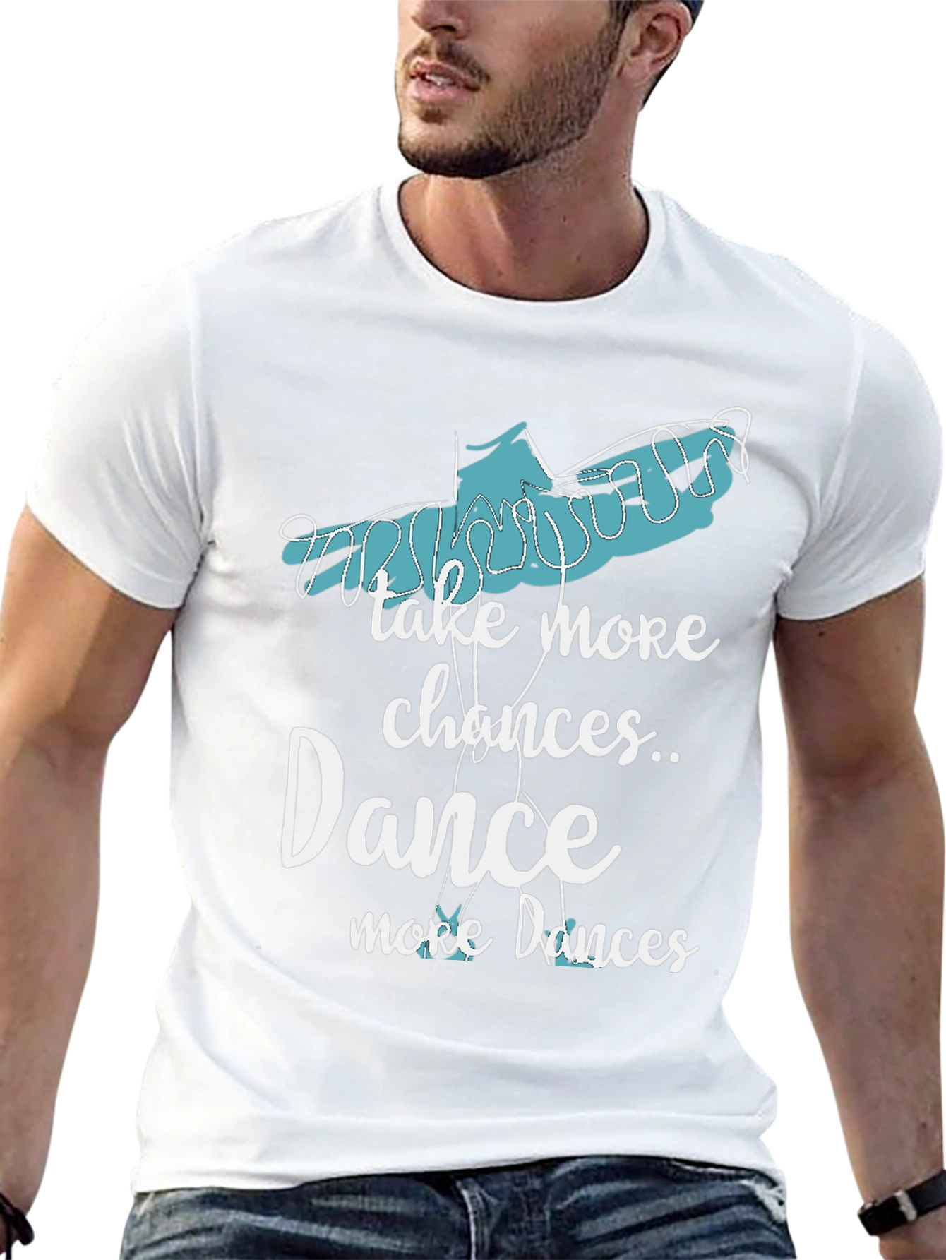 Black Take More Chances Dance Graphic Tee view 13