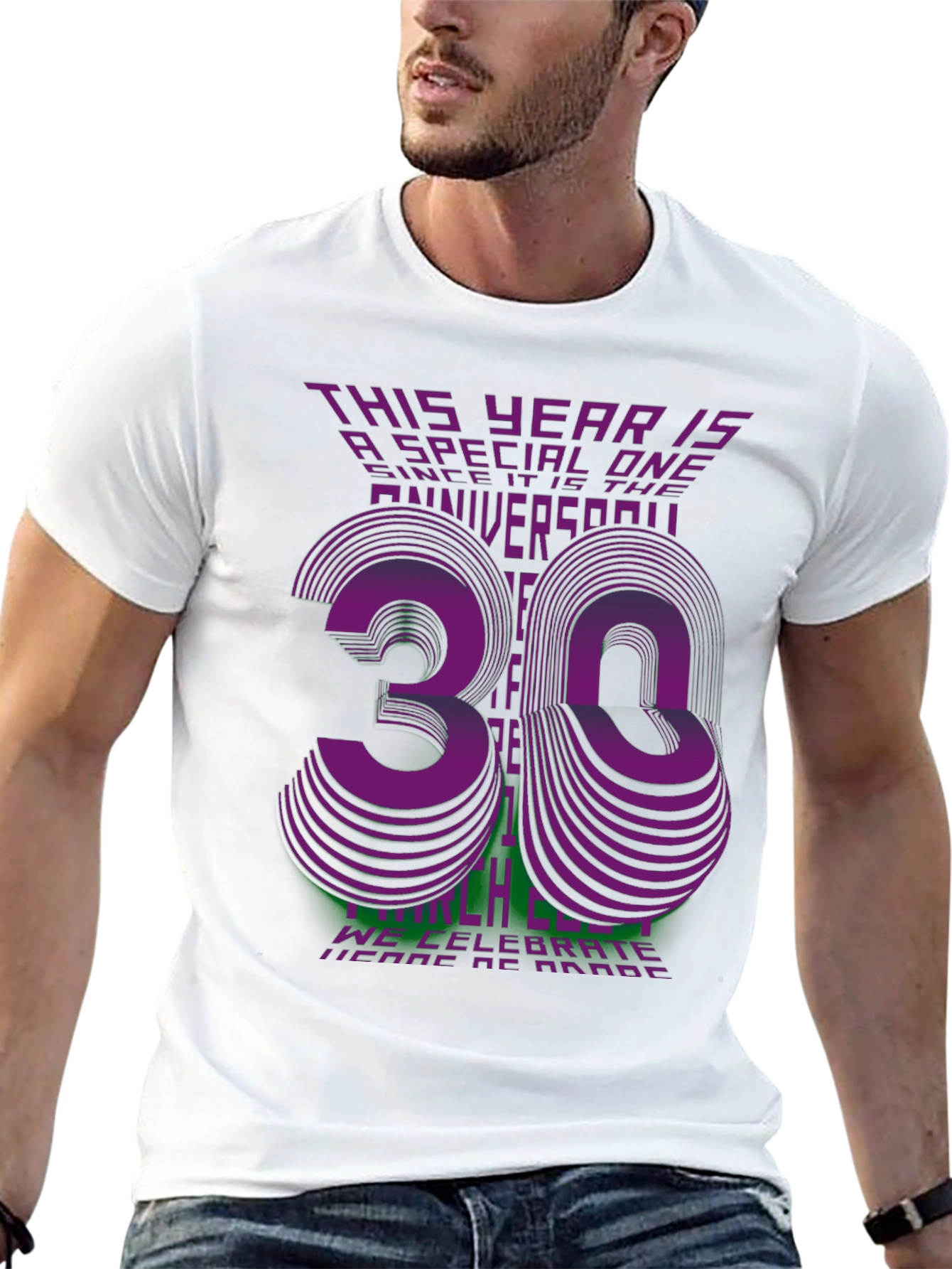 Black 30th Anniversary Celebration T-Shirt view 13