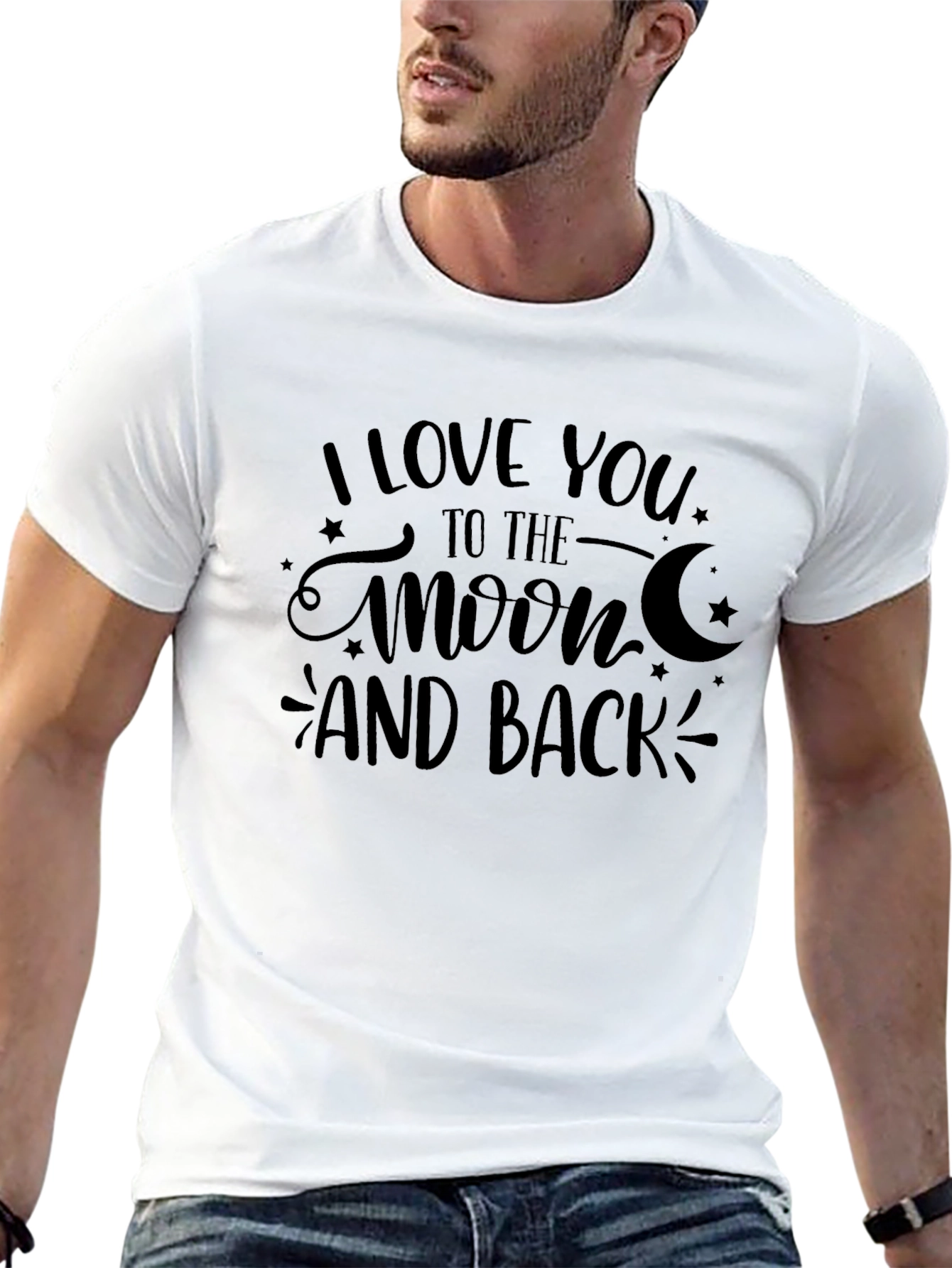 Black I Love You to The Moon and Back Graphic Tee view 13
