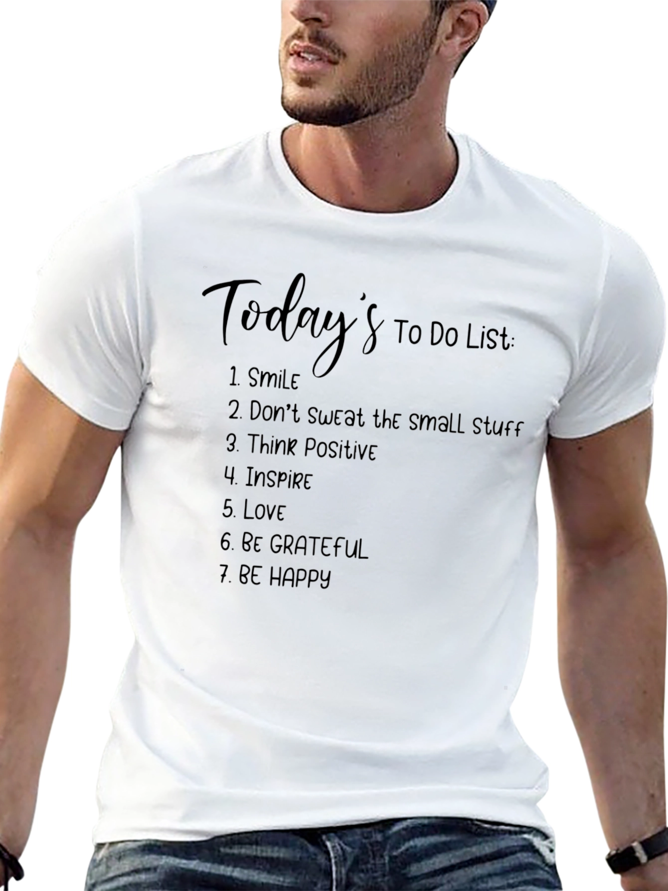 Black Today's To-Do List Black Graphic Tee view 13