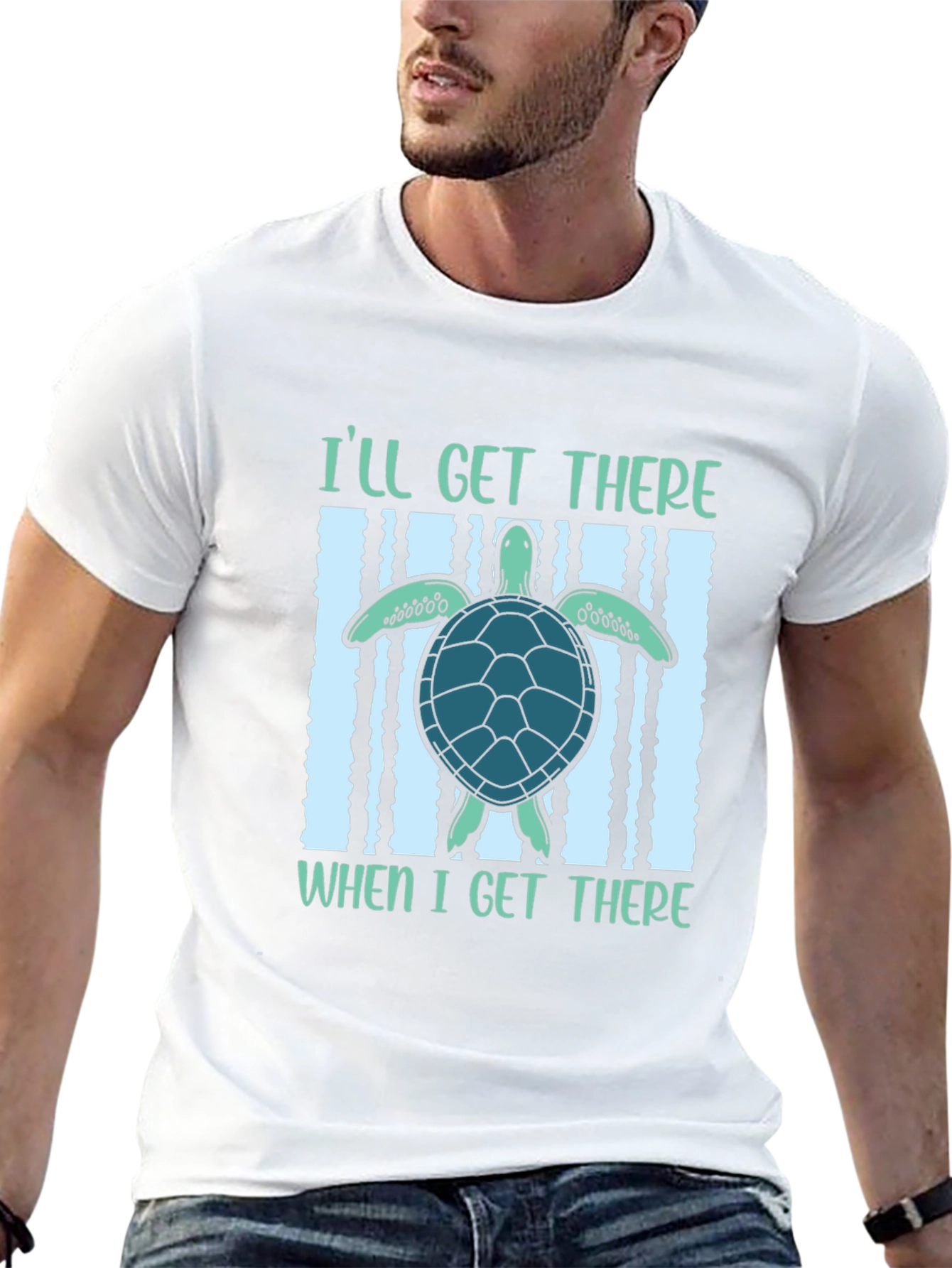 Black I'll Get There Turtle T-Shirt view 13