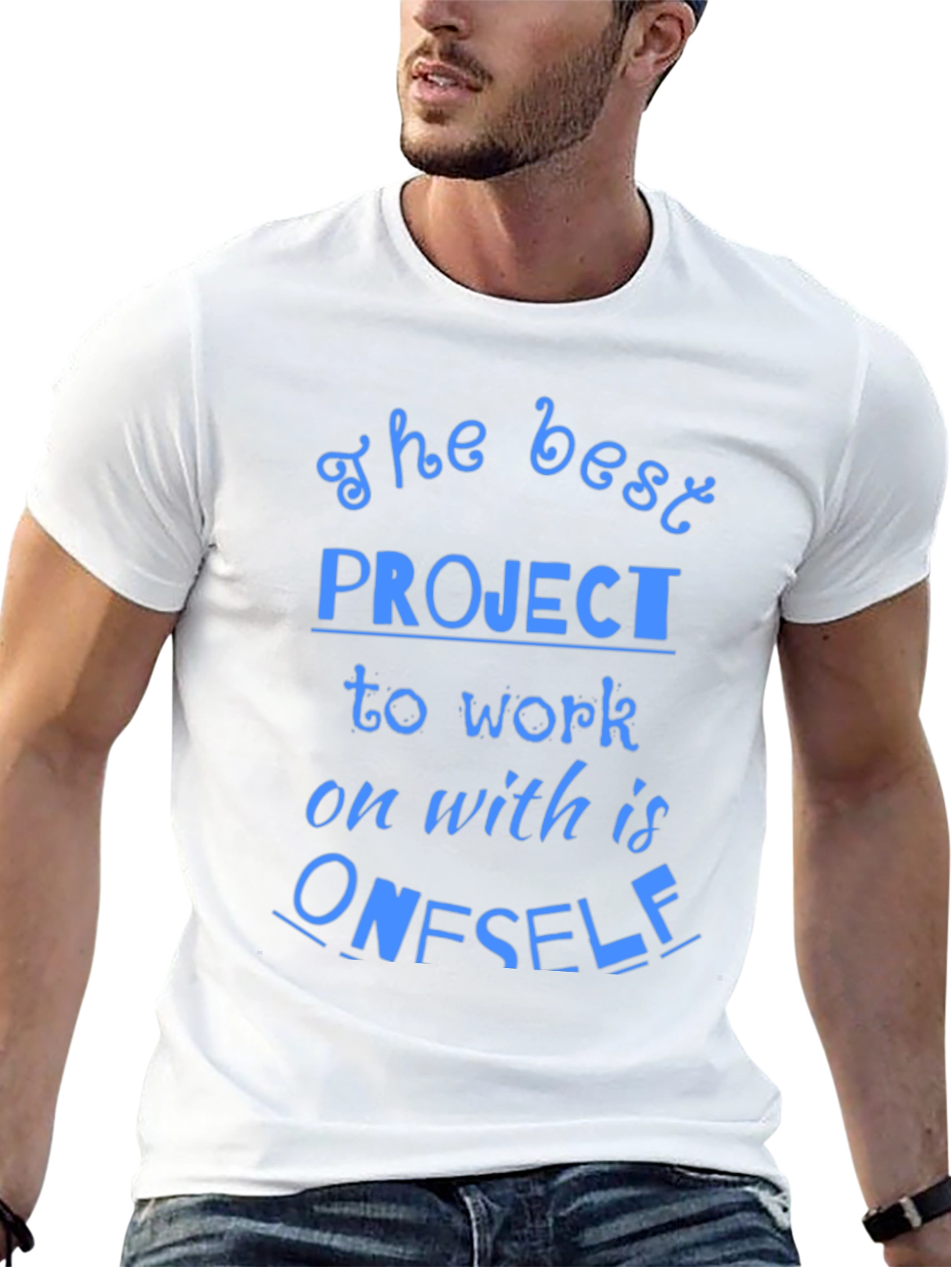 Black The Best Project T-Shirt - Motivational Tee view 13
