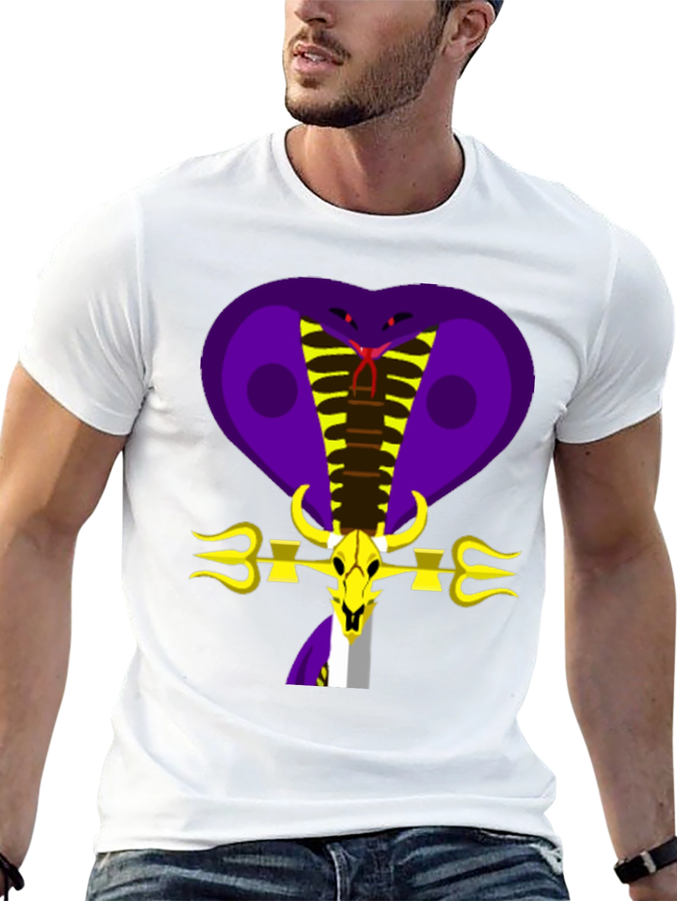 Black Cobra Skull Graphic Tee - Bold Design view 13