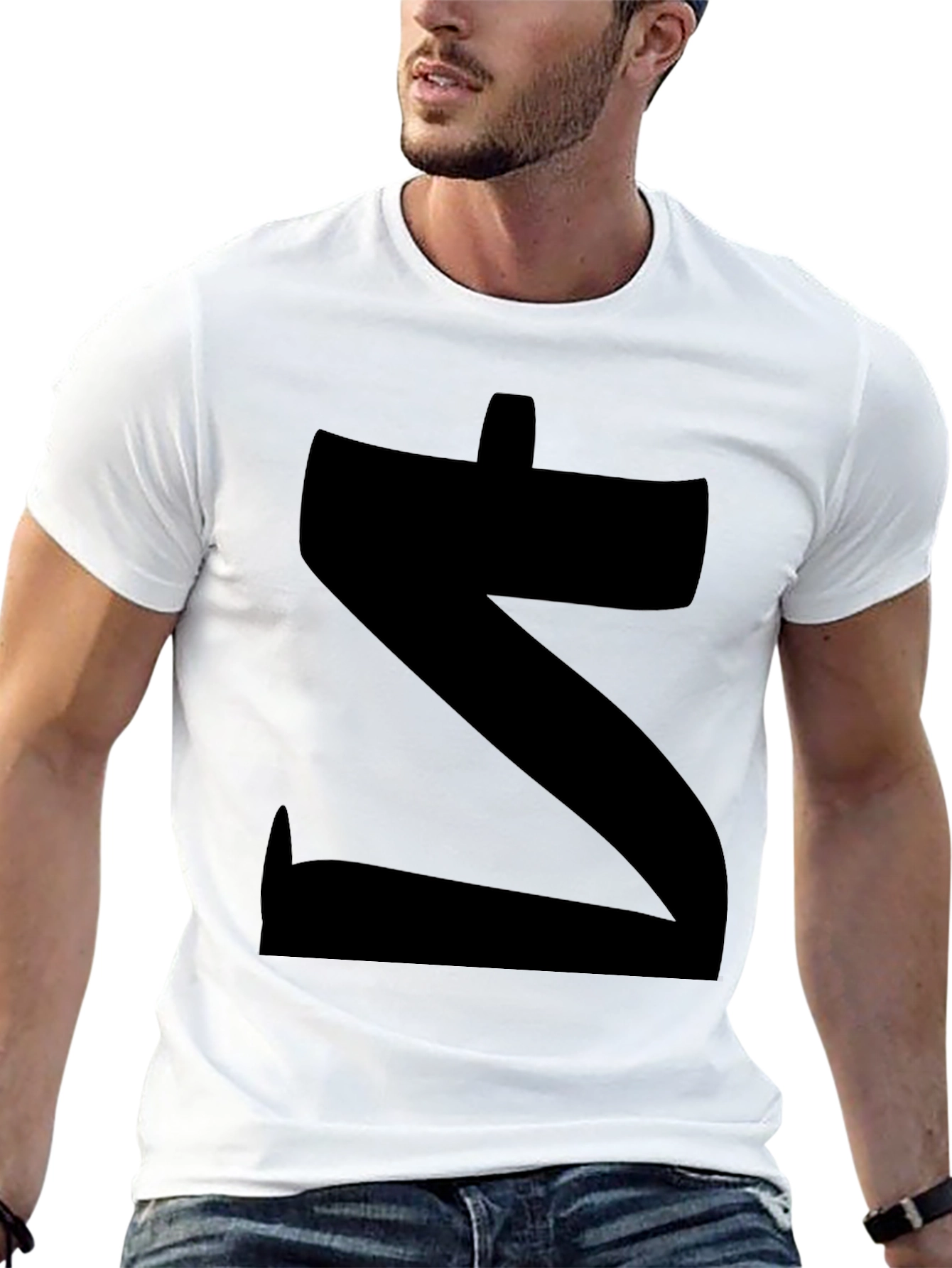 Black Bold 'Z' Graphic Black T-Shirt view 13