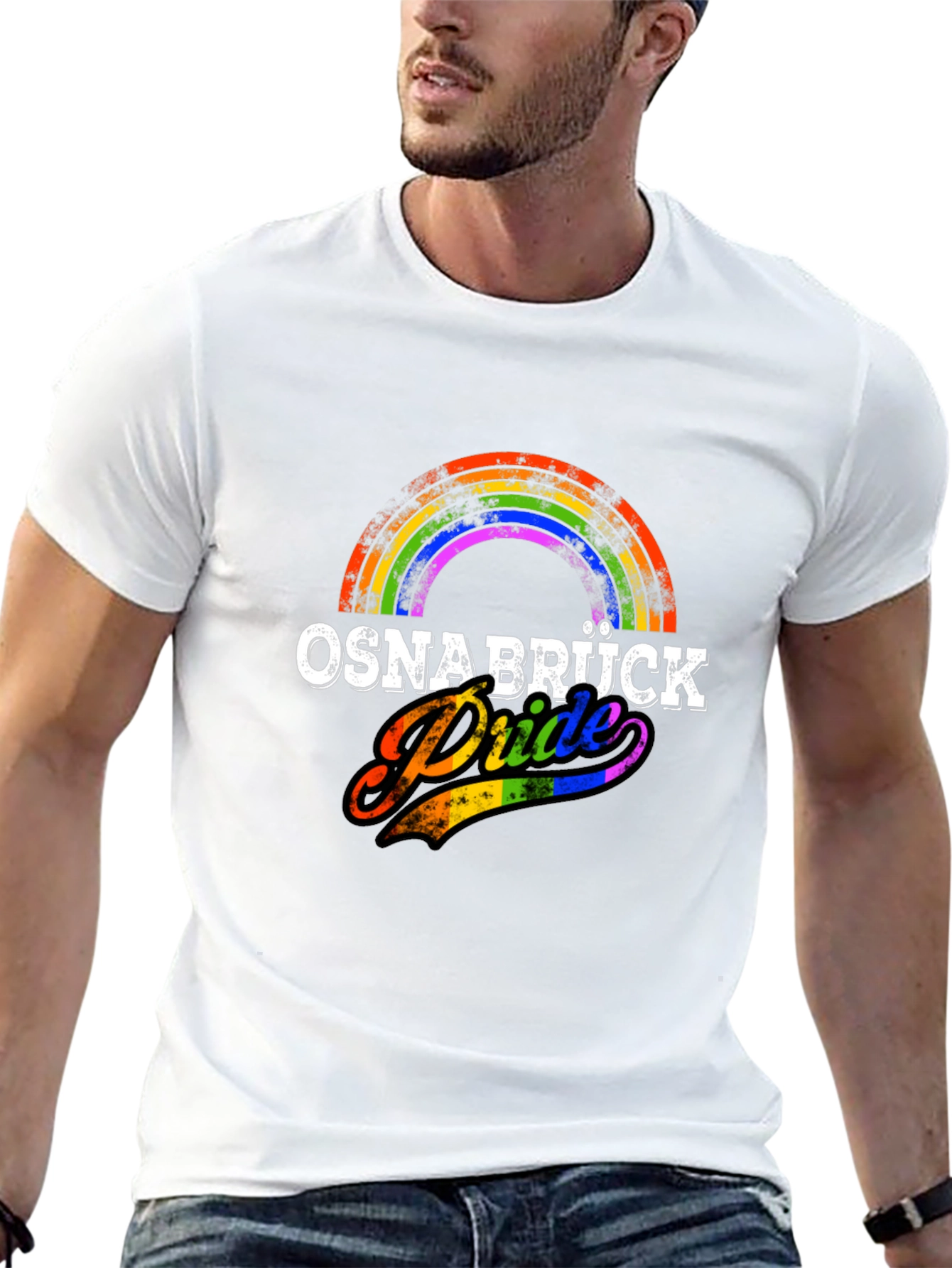 Black Osnabrück Pride Rainbow T-Shirt - Black Cotton Blend view 13
