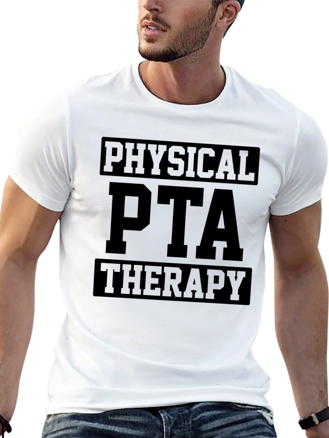 Black Physical PTA Therapy T-Shirt view 13