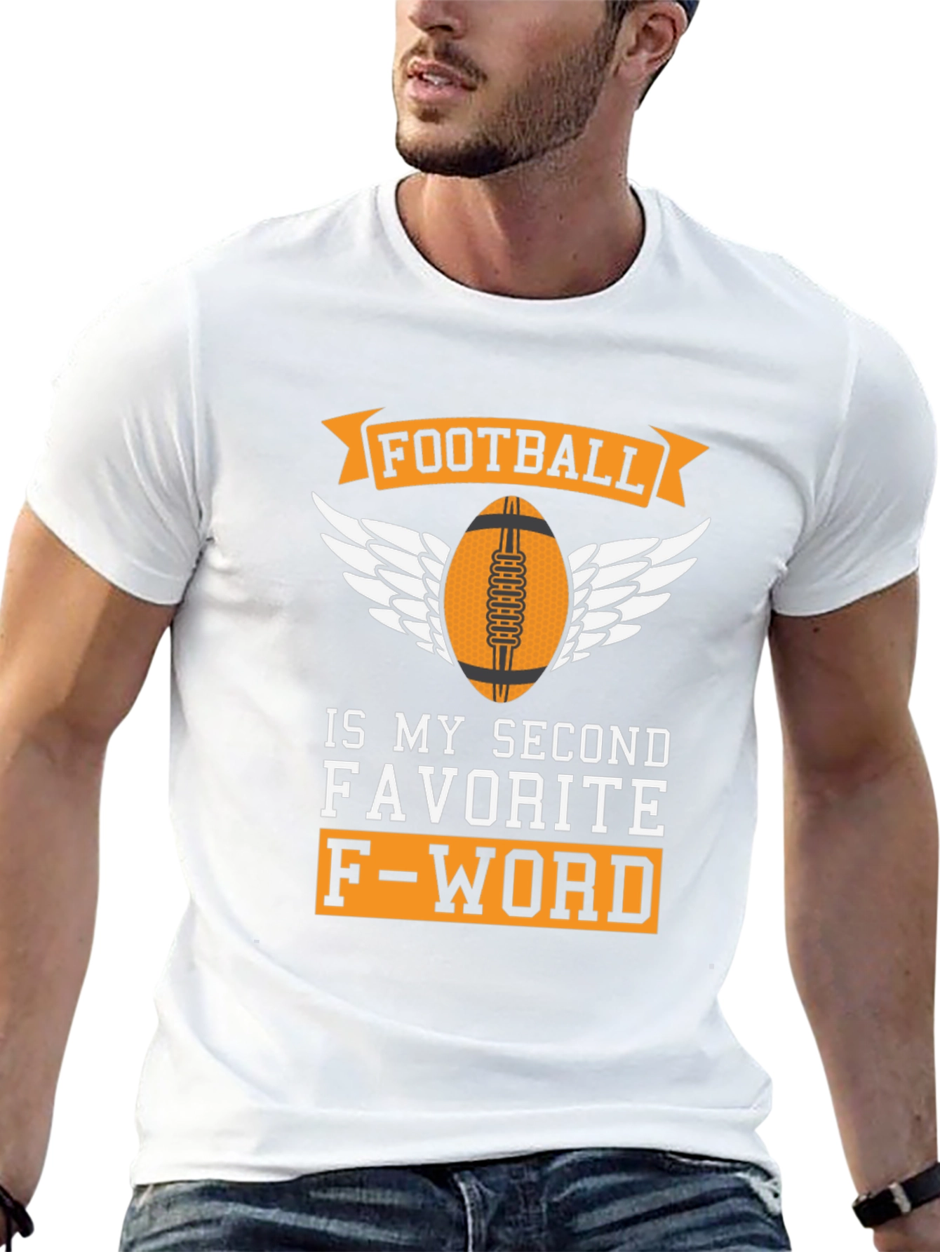 Black Football My Second Favorite F-Word T-Shirt view 13