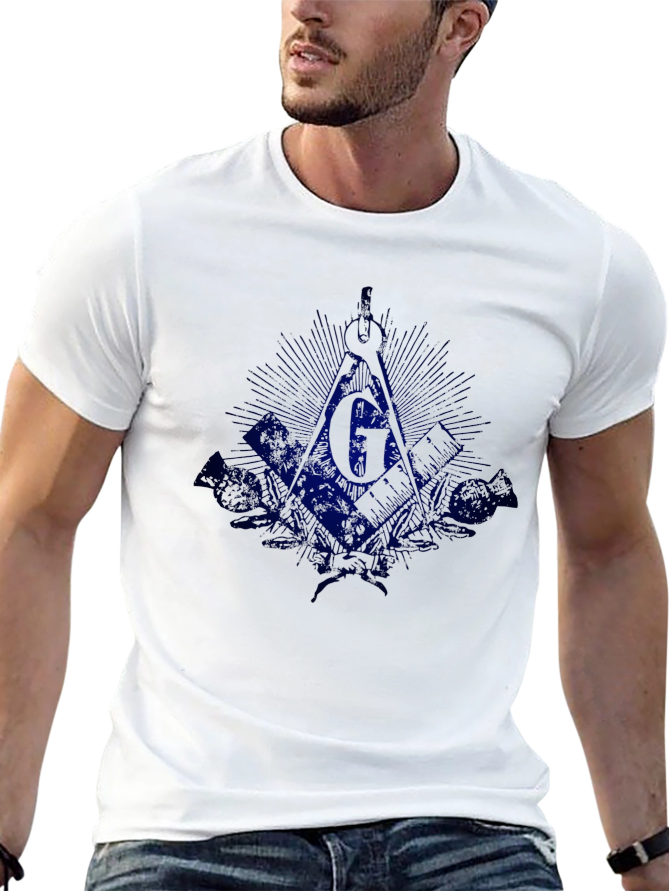 Black Freemason Symbol Black T-Shirt view 13