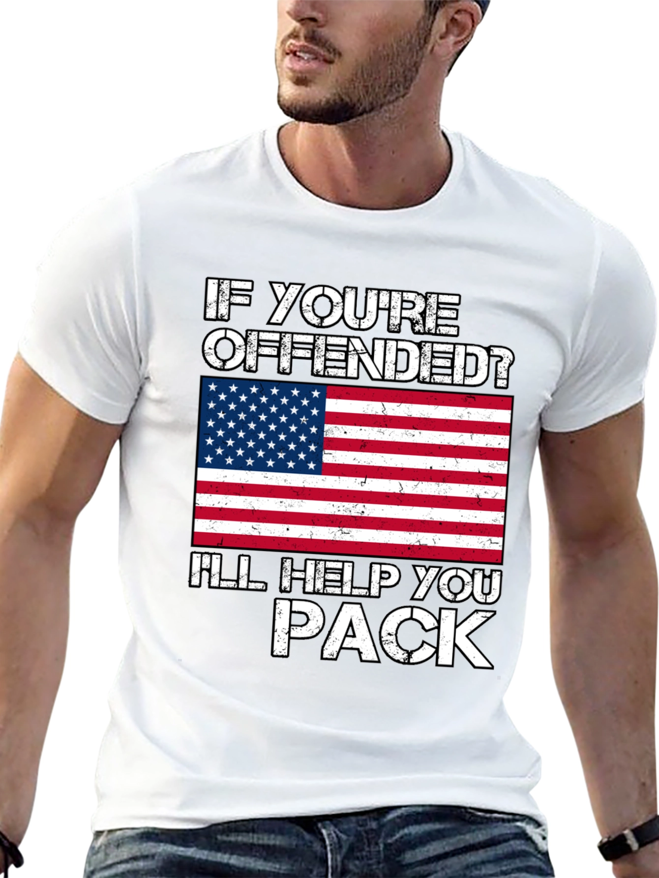Black Offended? I'll Help You Pack T-Shirt view 13