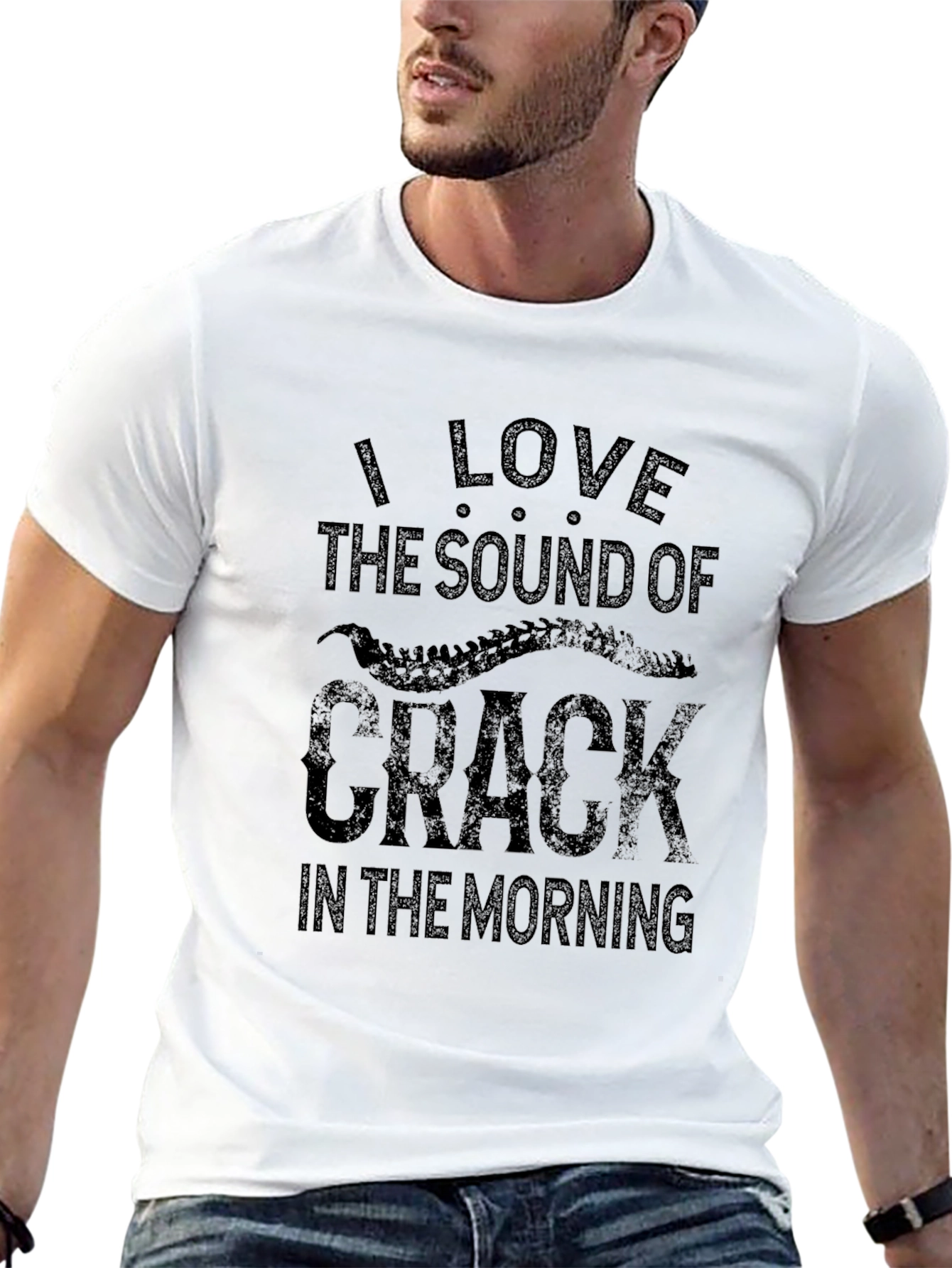 Black I Love the Sound of Crack T-Shirt view 13