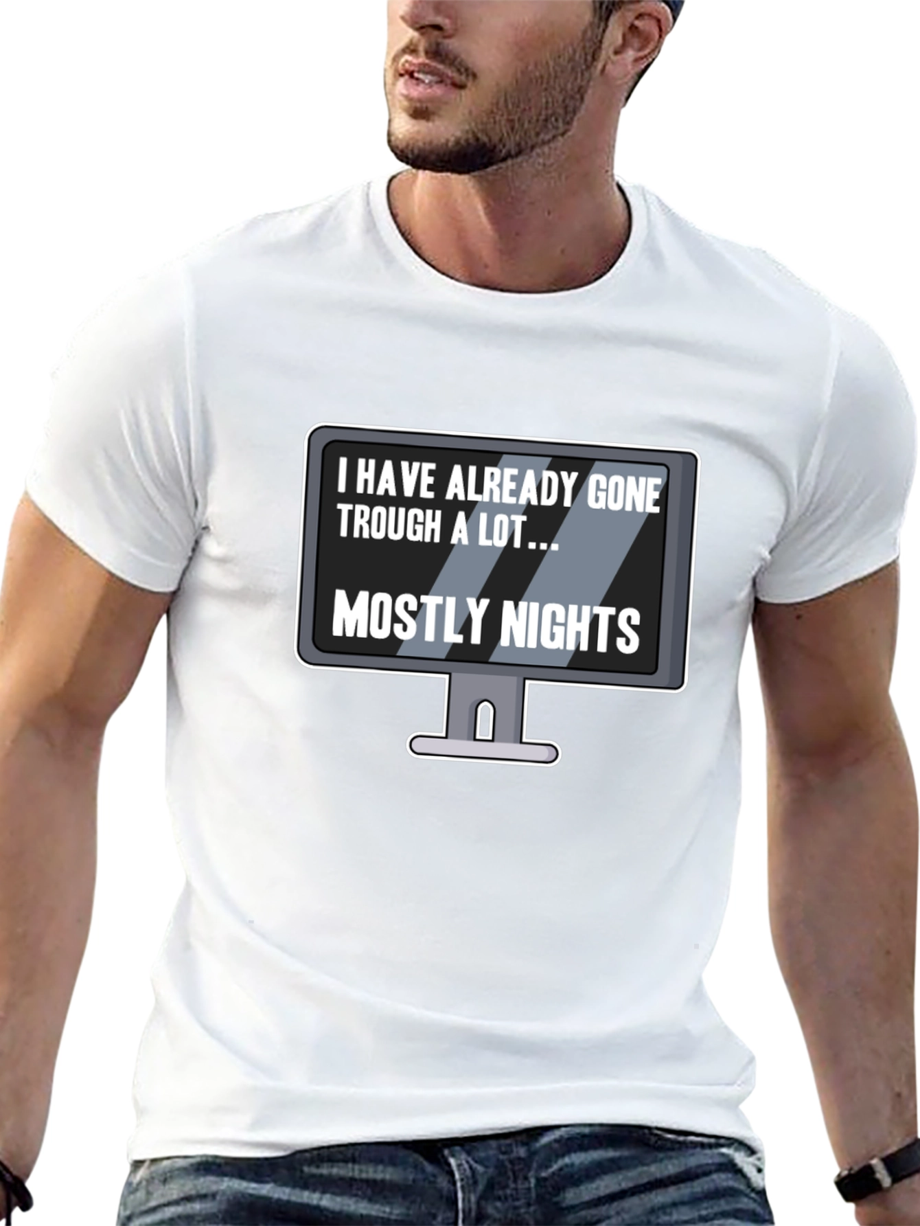 Black Humorous Graphic T-Shirt - I Have Already Gone Through a Lot... view 13