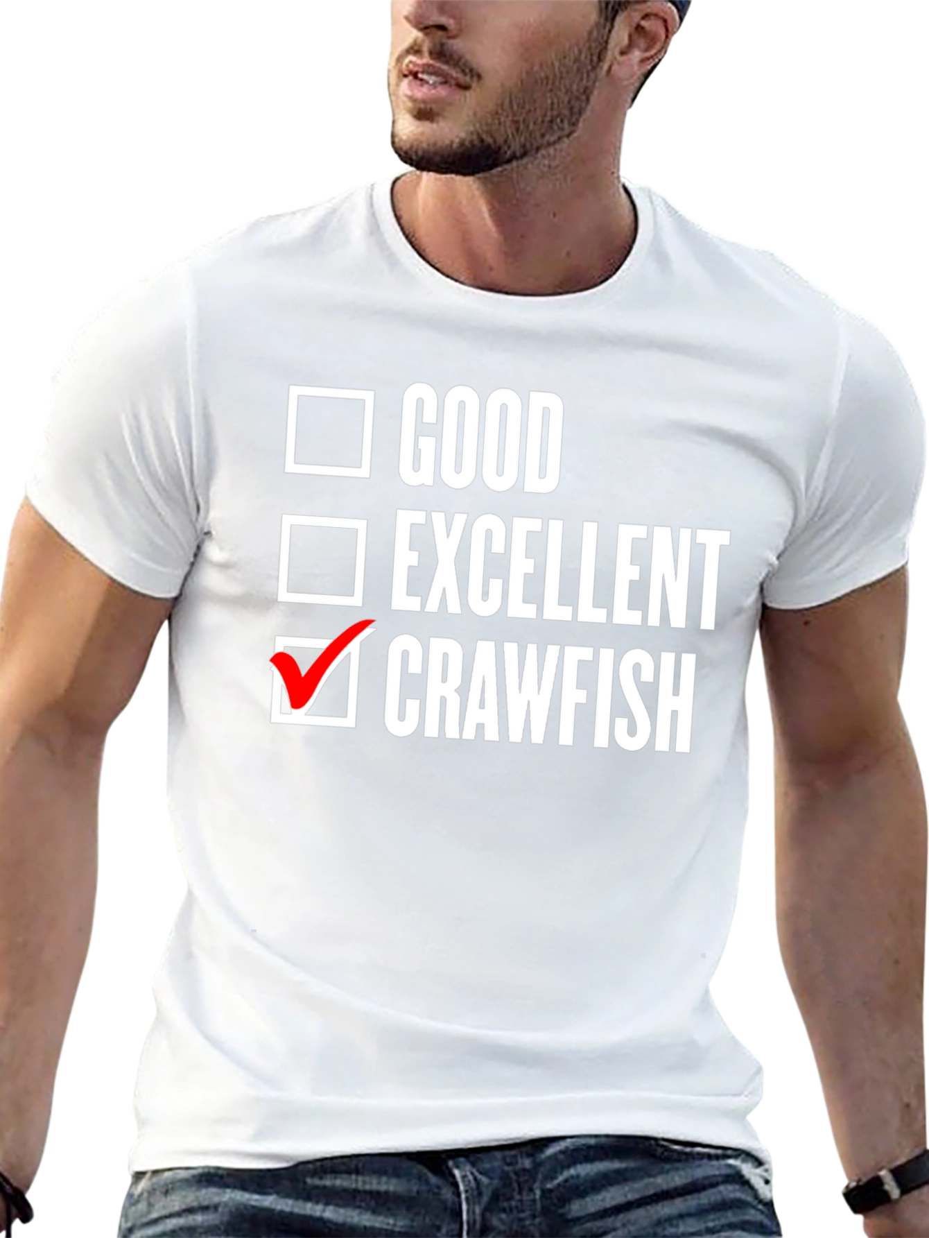 Black Crawfish Checklist T-Shirt - Funny Cajun Seafood Tee view 13