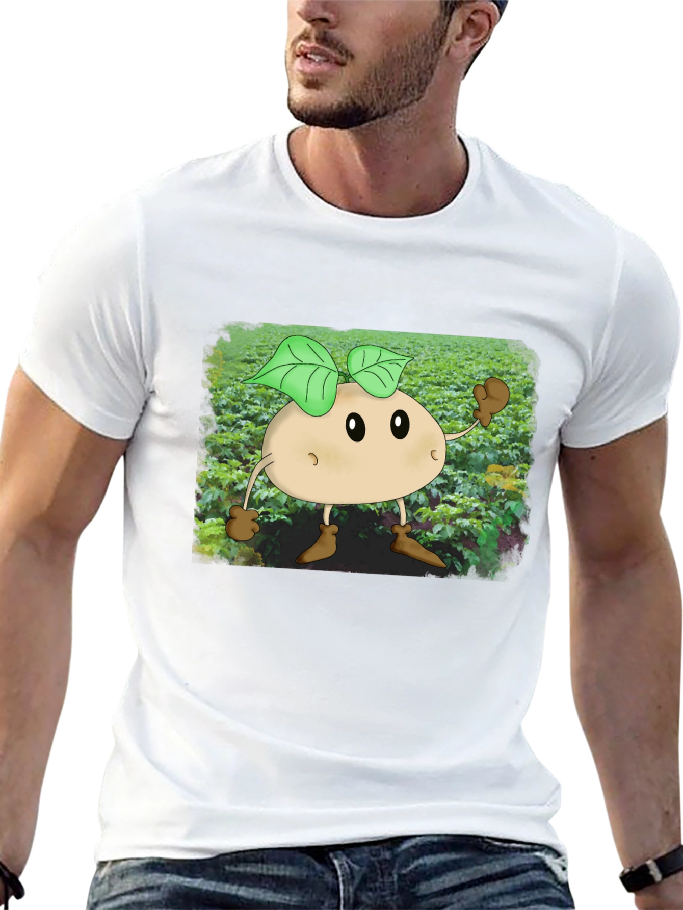 Black Cartoon Spud T-Shirt view 13