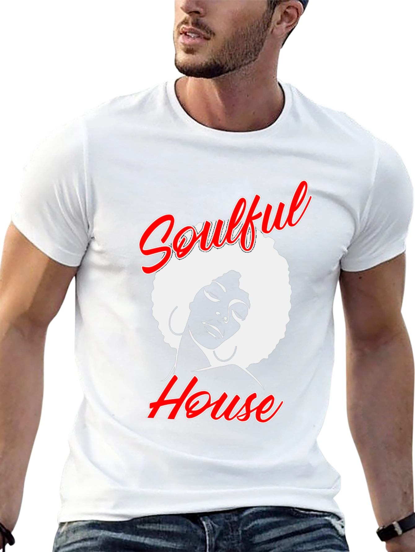 Black Soulful House Graphic T-Shirt - Black view 13