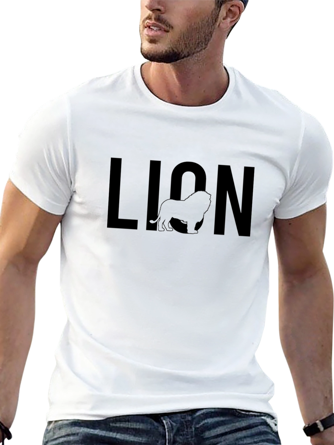 Black Lion Graphic Tee - Bold Statement Shirt view 13