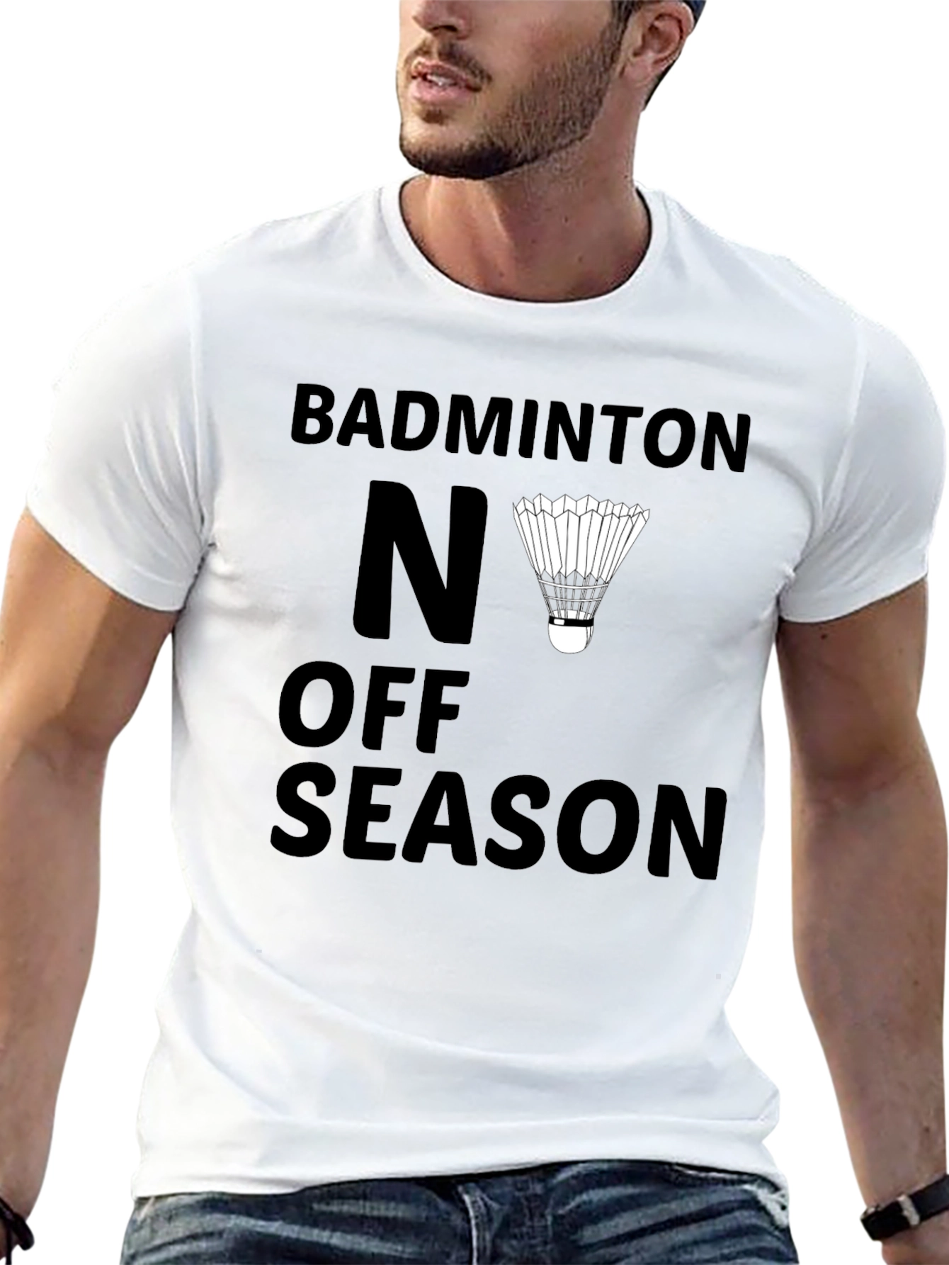 Black Badminton No Off Season Graphic T-Shirt view 13