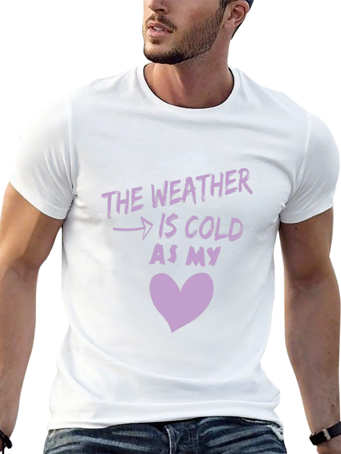 Black Cold Heart Graphic Tee - Mens Fashion view 13