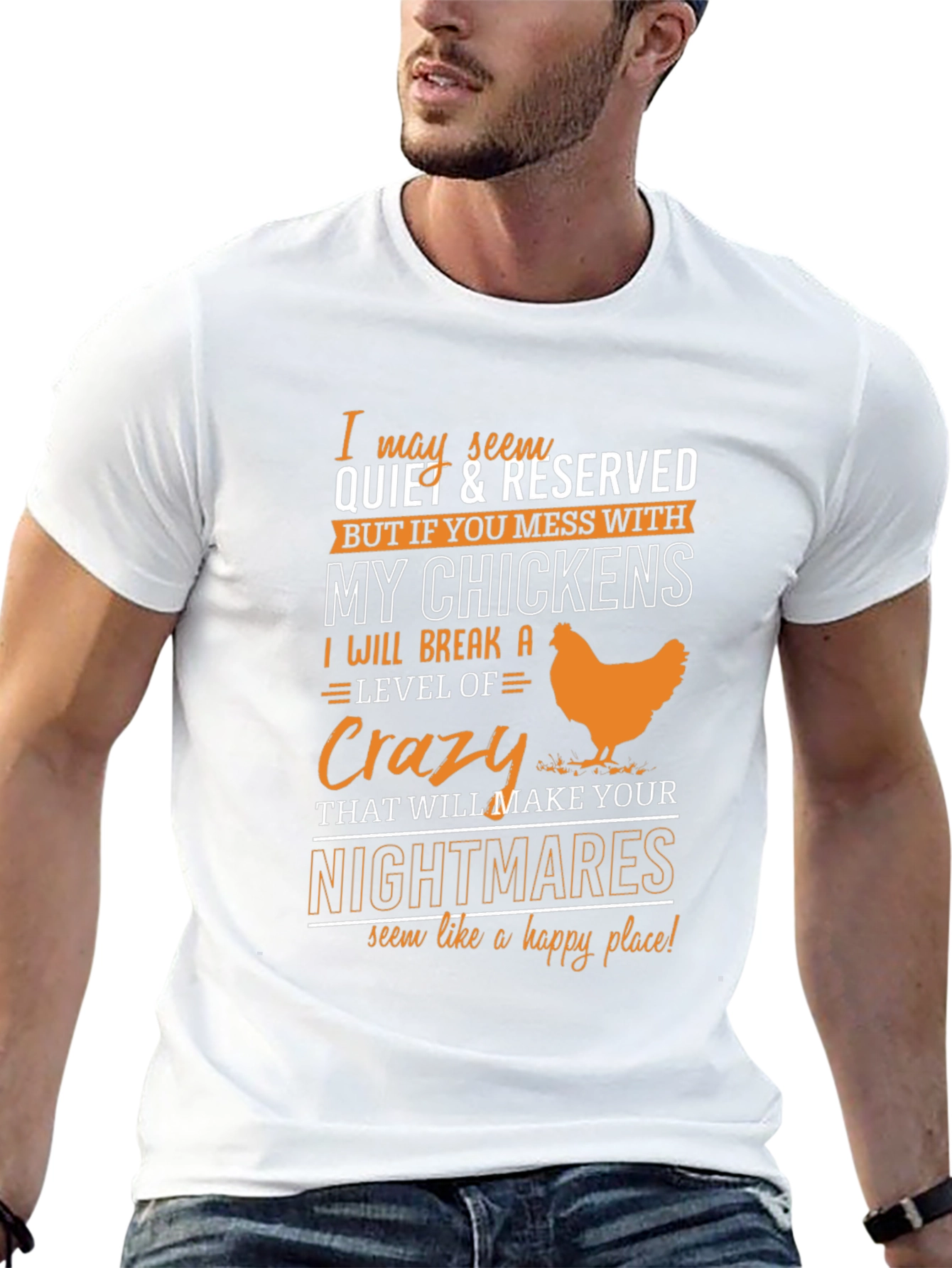 Black Crazy Chicken Lover T-Shirt view 13