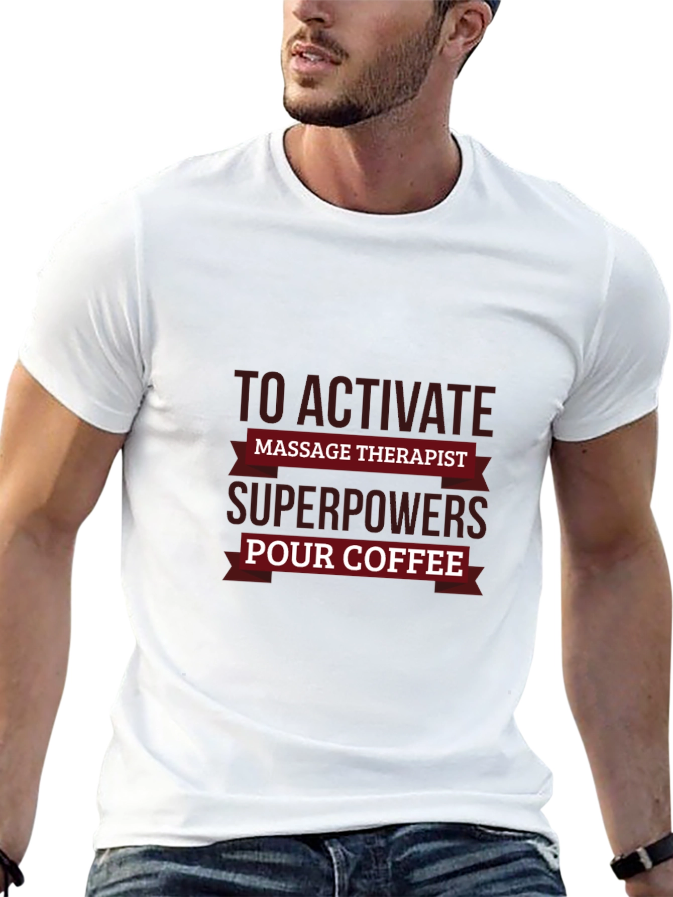 Black Massage Therapist Superpowers Coffee Black T-Shirt view 13
