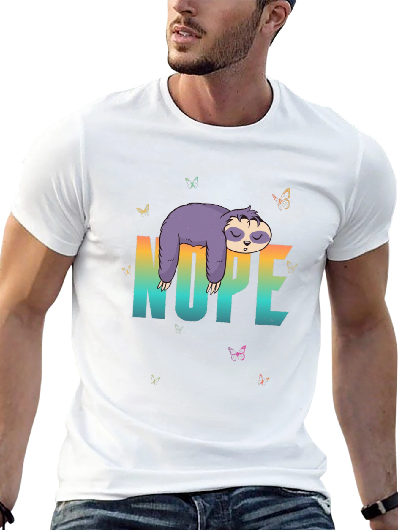 Nope Sloth Graphic Tee - 13