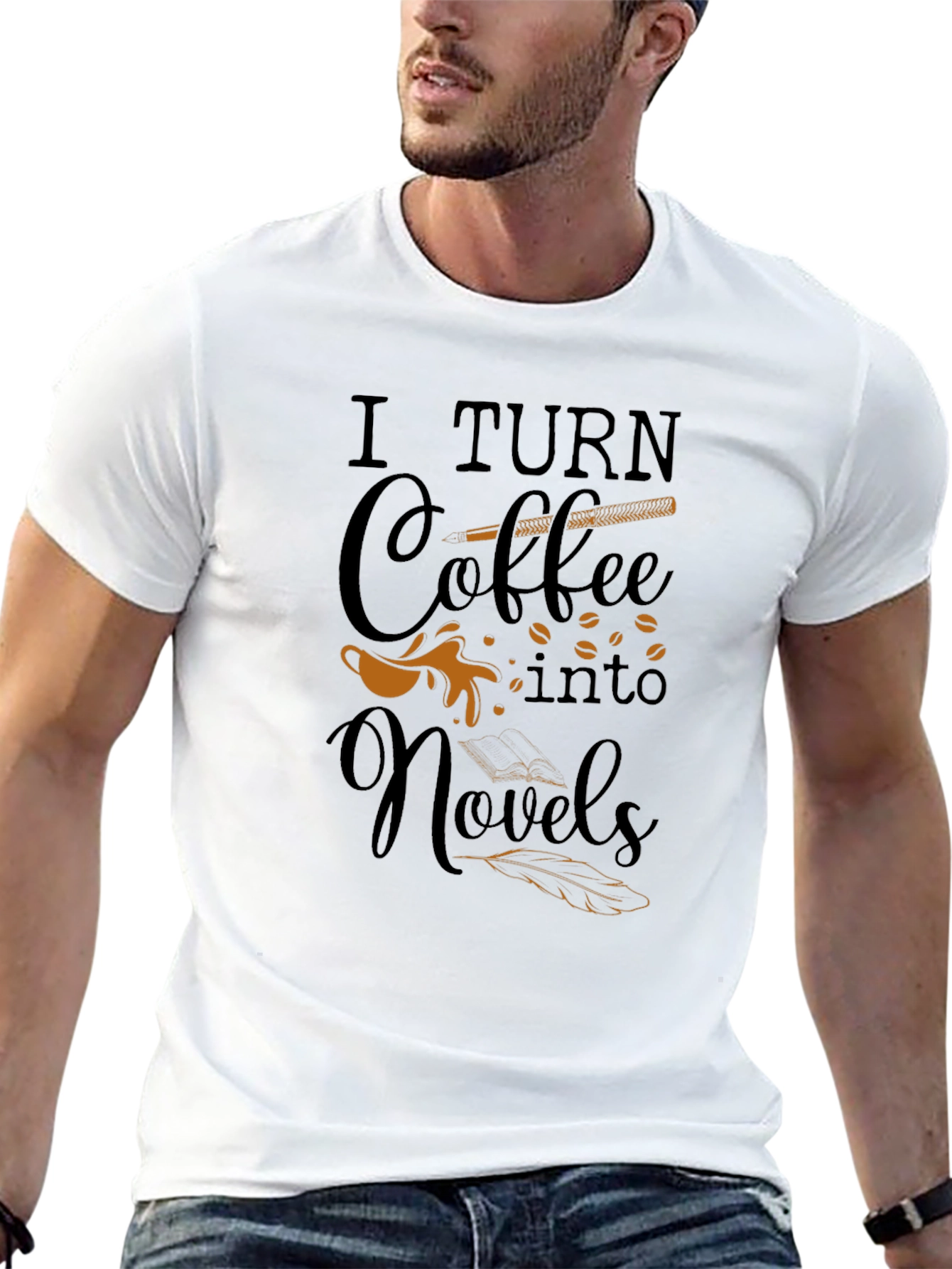 Black Coffee Novel T-Shirt, Writer Tee, Book Lover Gift view 13