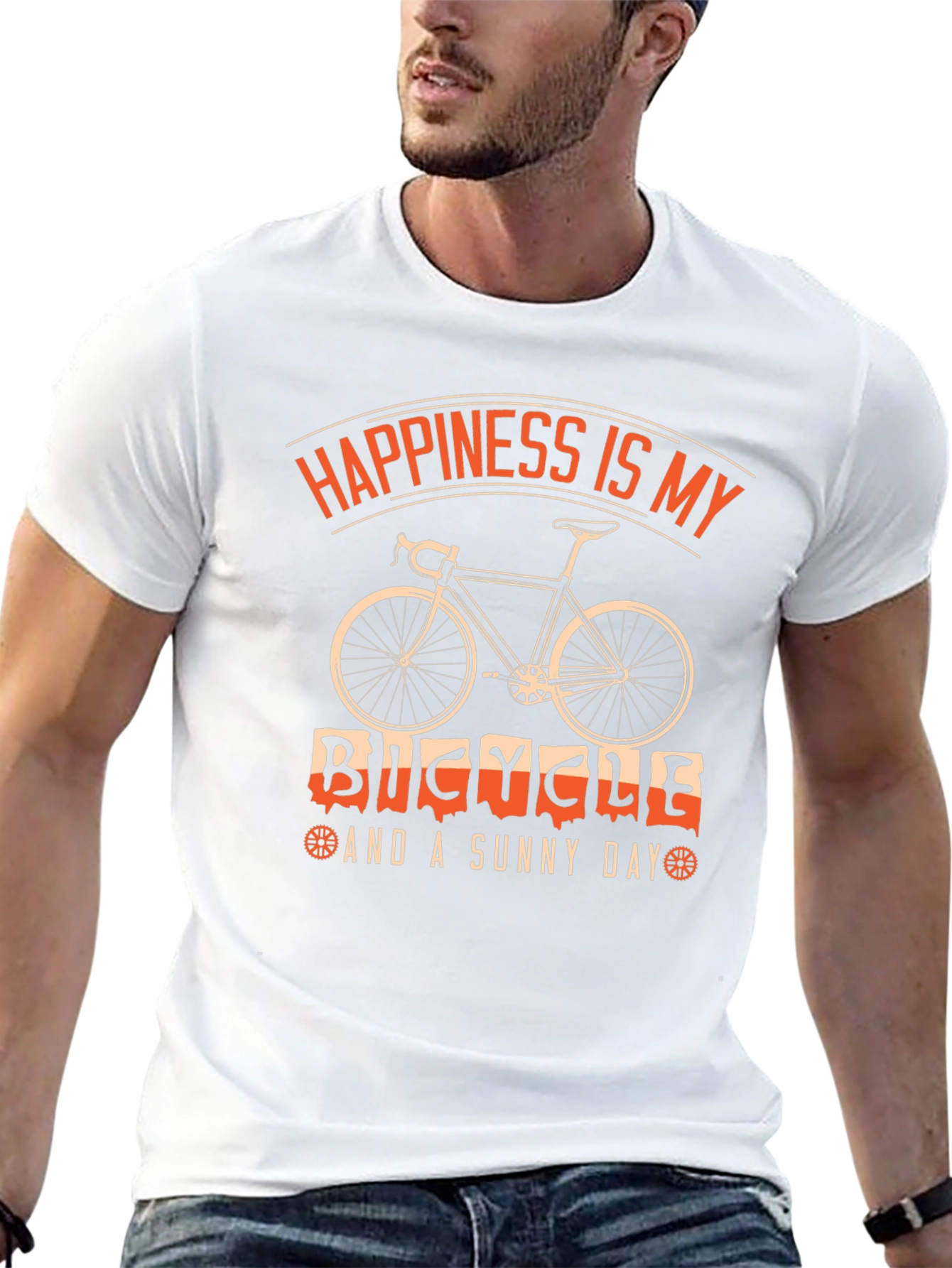 Black Happiness Bicycle T-Shirt - Sunny Day Ride view 13
