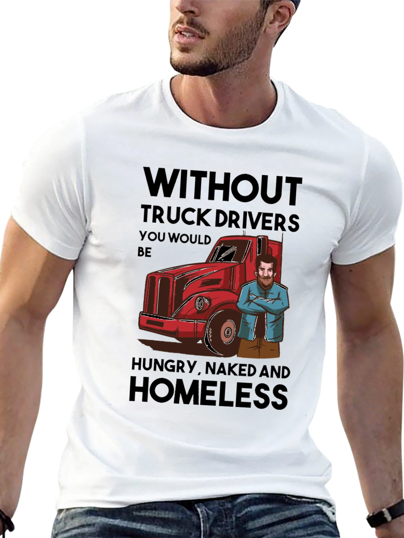 Black Truck Driver Appreciation T-Shirt - Funny Saying view 13