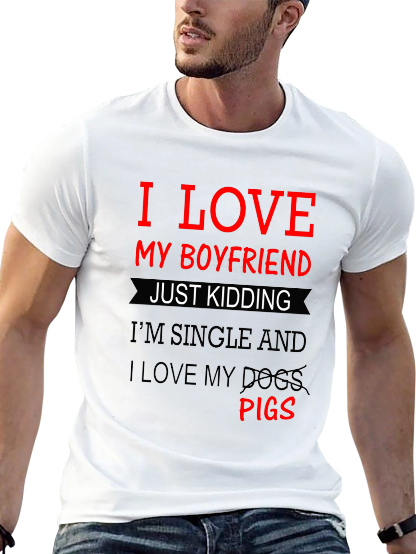 Black I LOVE MY PIGS T-Shirt Novelty Tee Funny Slogan Gift view 13