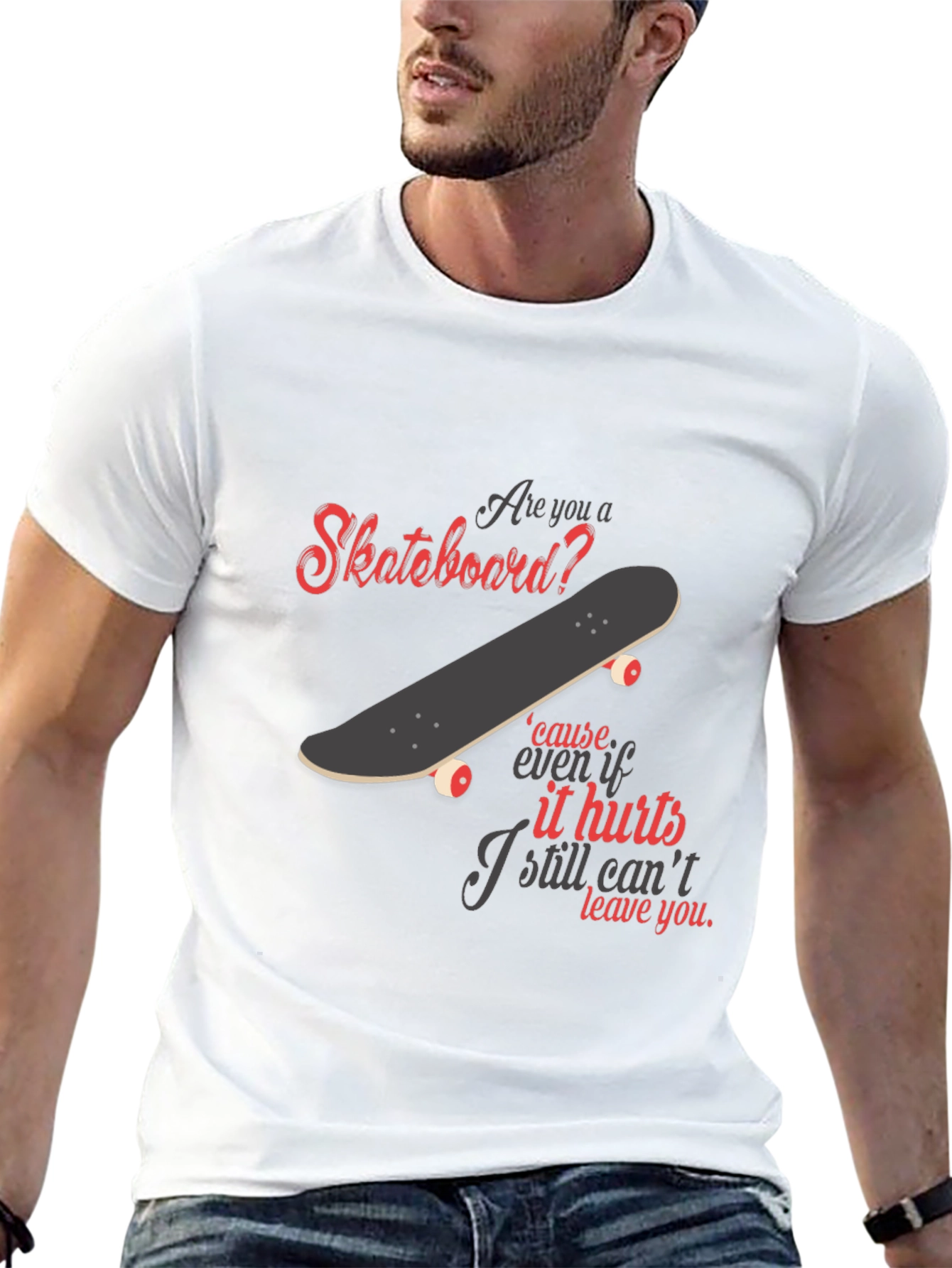Black Skateboard Lover T-Shirt - Unique Graphic Tee view 13