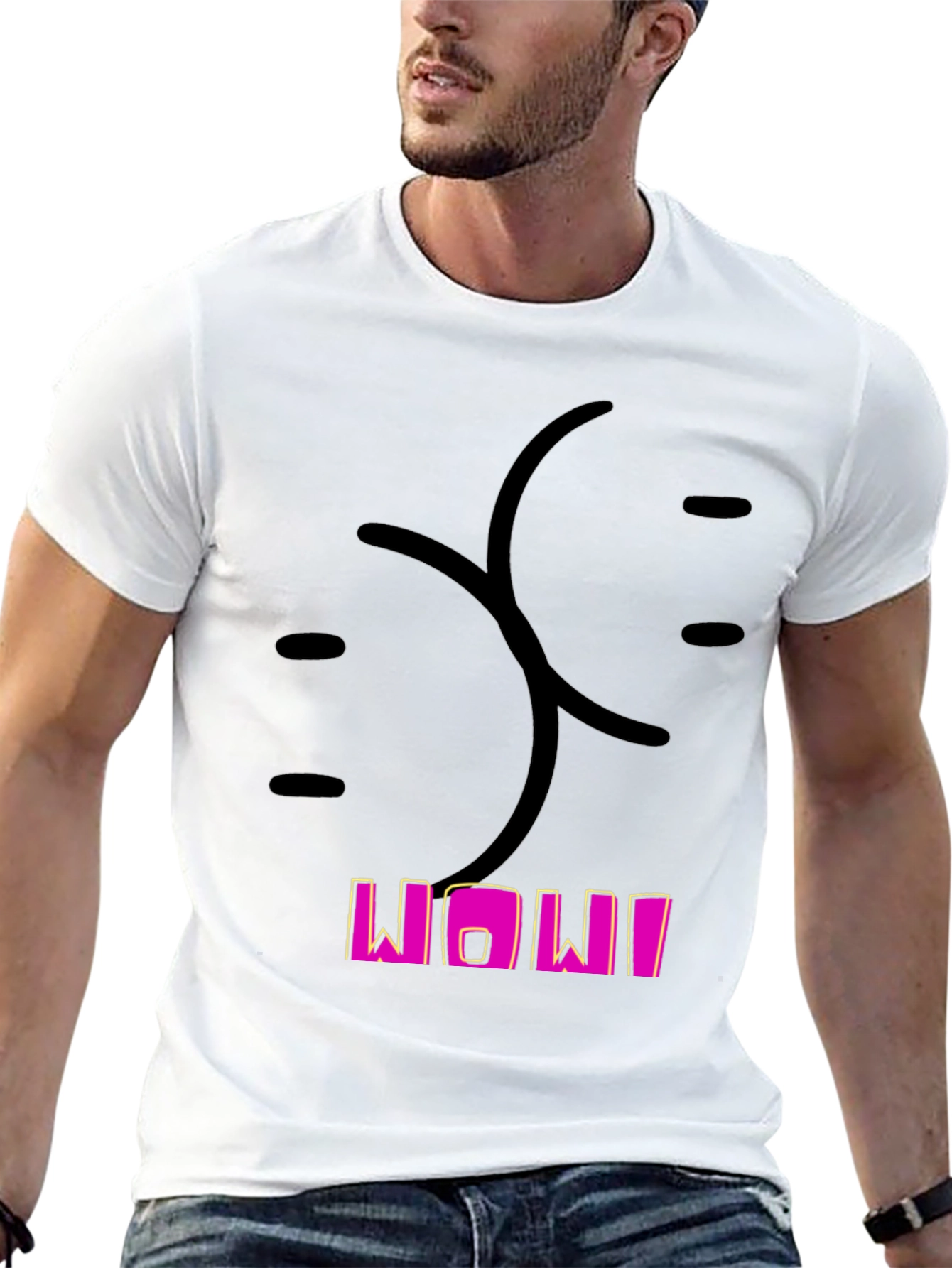 Black Funny Butt Graphic Black T-Shirt for Men view 13