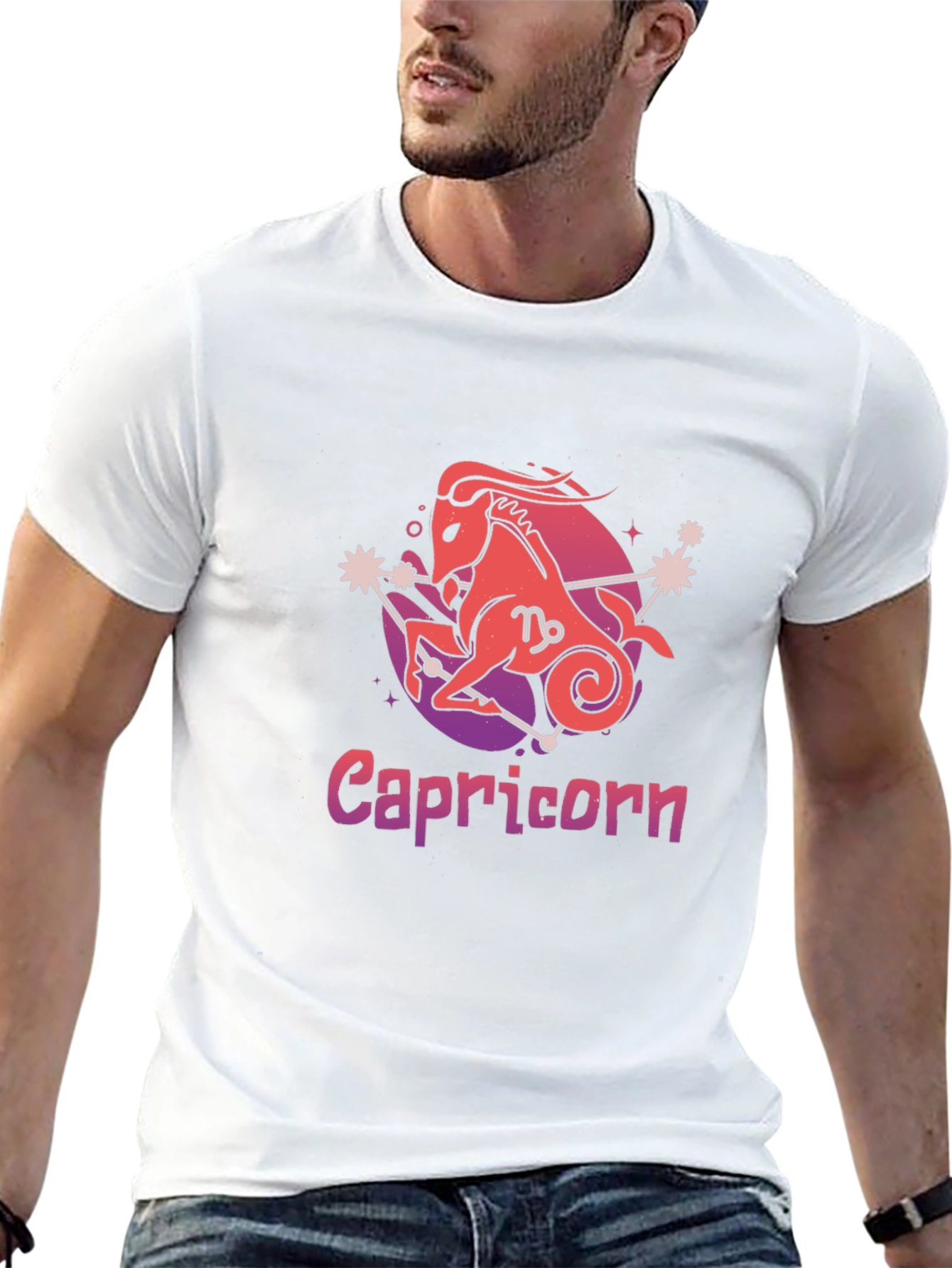 Black Capricorn Zodiac T-Shirt view 13