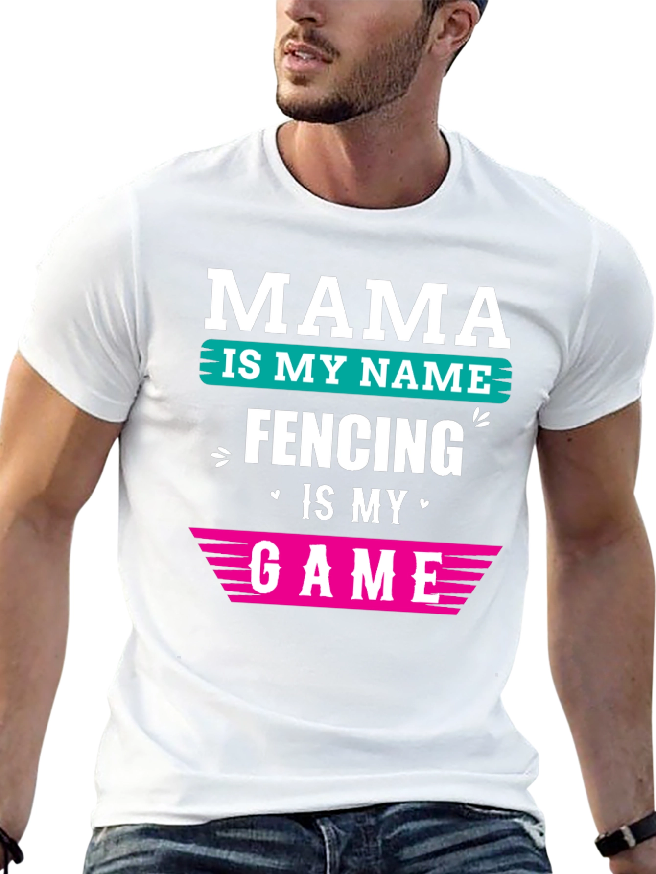 Black Mama Fencing Game T-Shirt view 13
