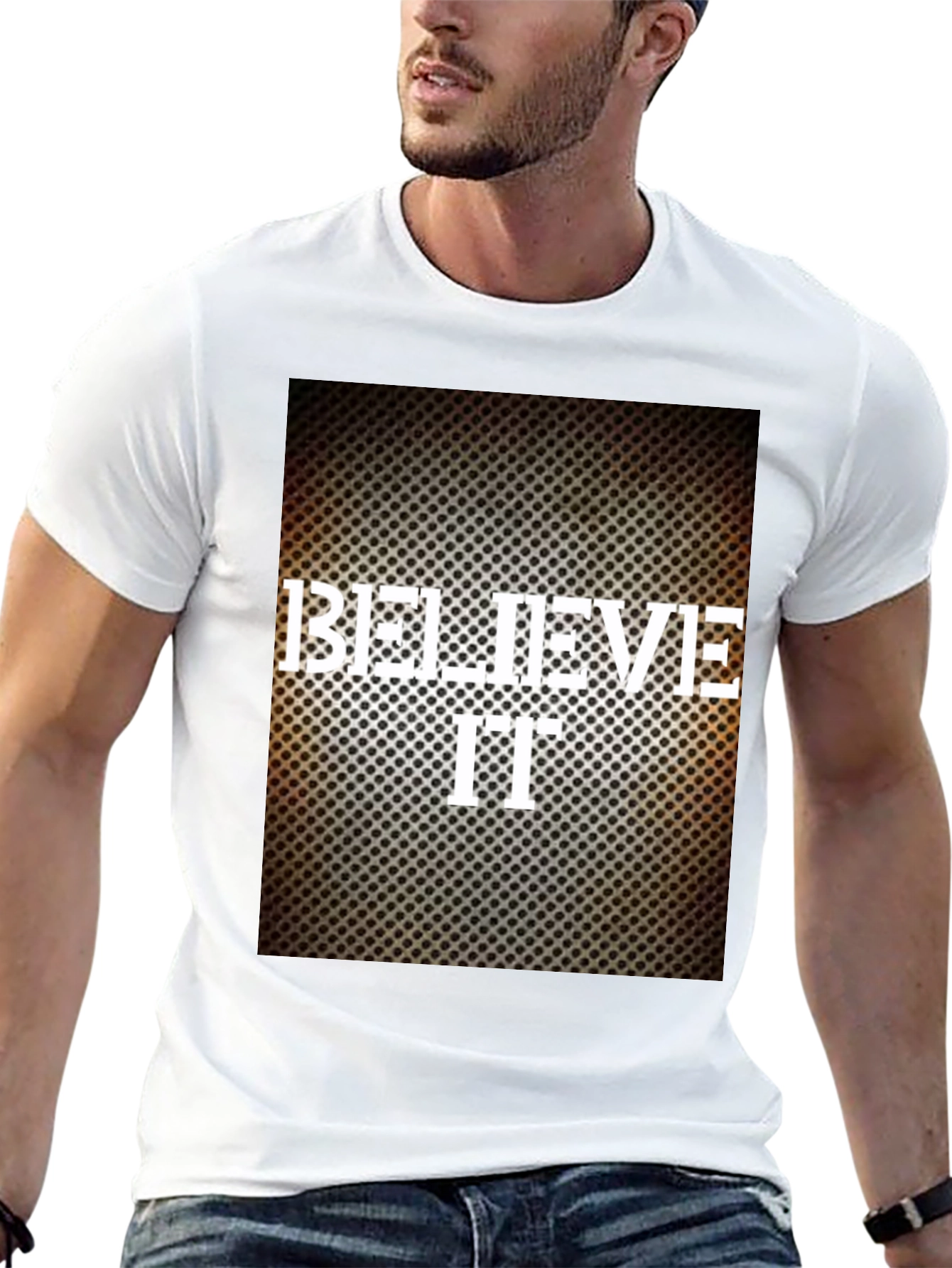 Black Believe It Graphic Print Black T-Shirt view 13