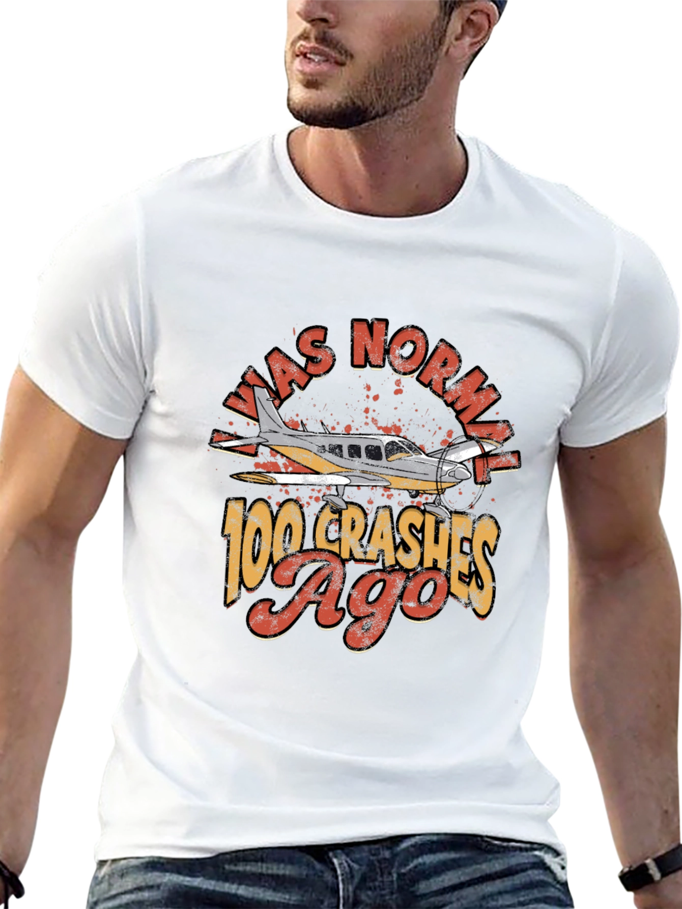 Black Was Normal 100 Crashes Ago Pilot T-Shirt view 13