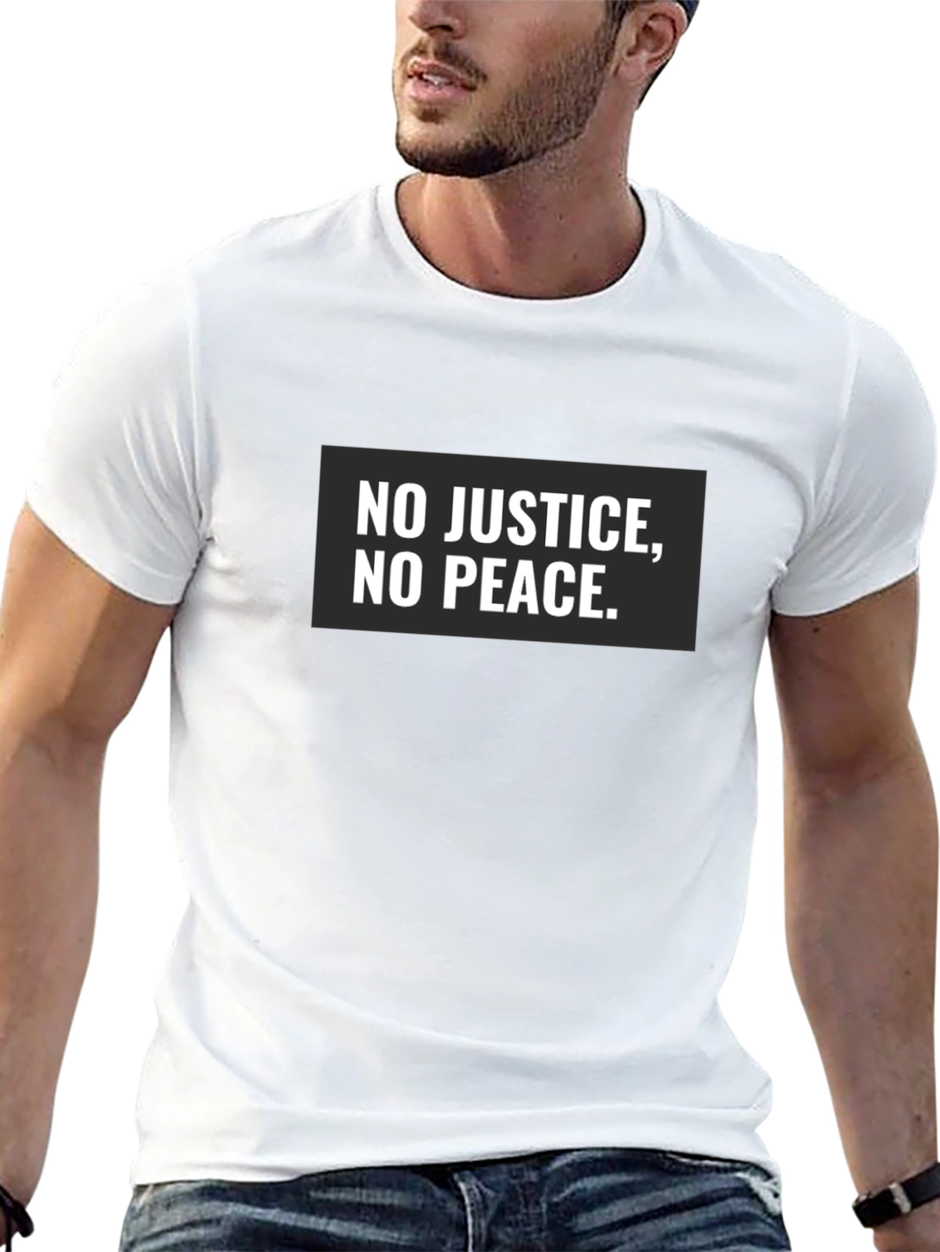 Black No Justice No Peace Graphic Tee view 13