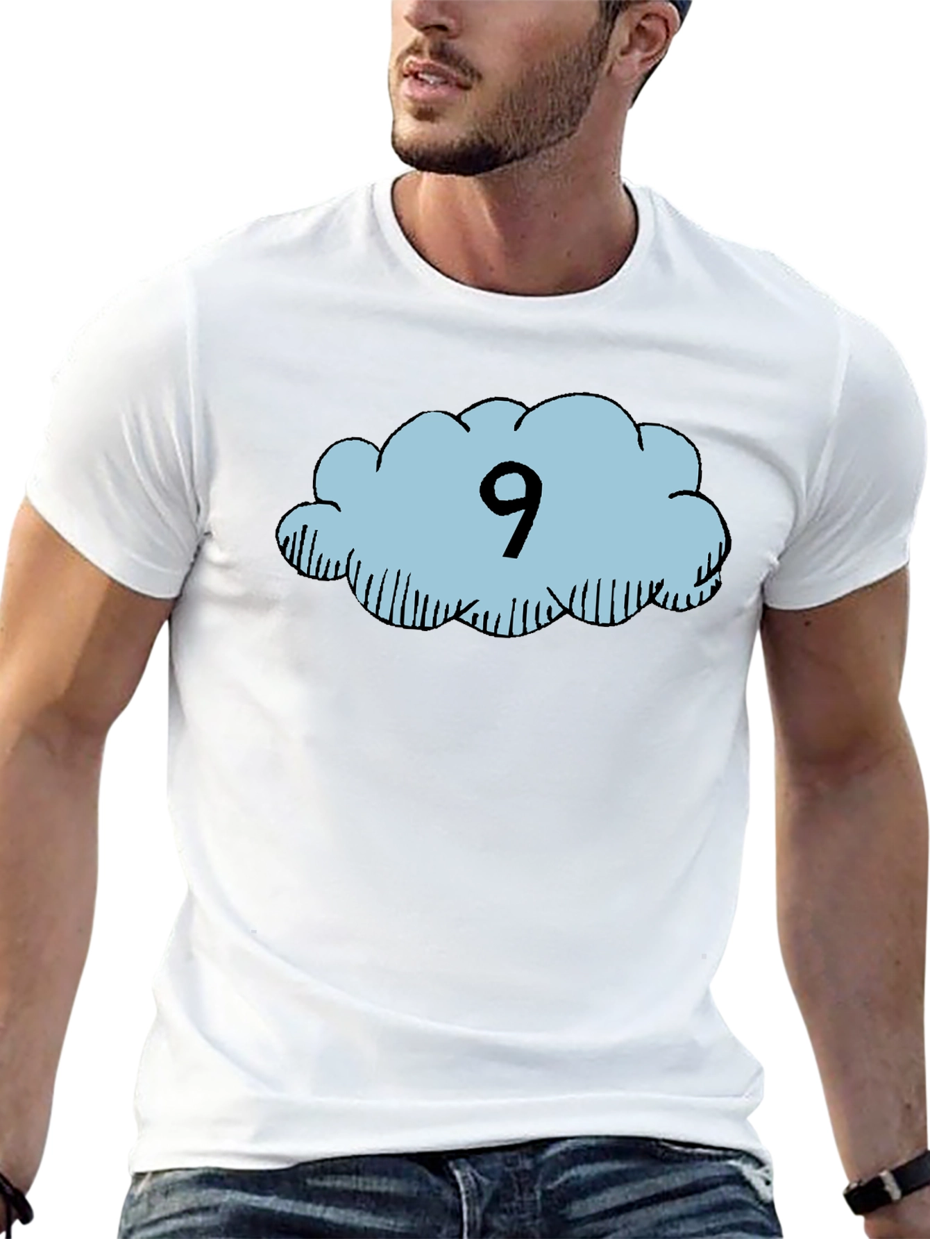 Black Cloud Nine T-Shirt - Black Cotton Tee view 13