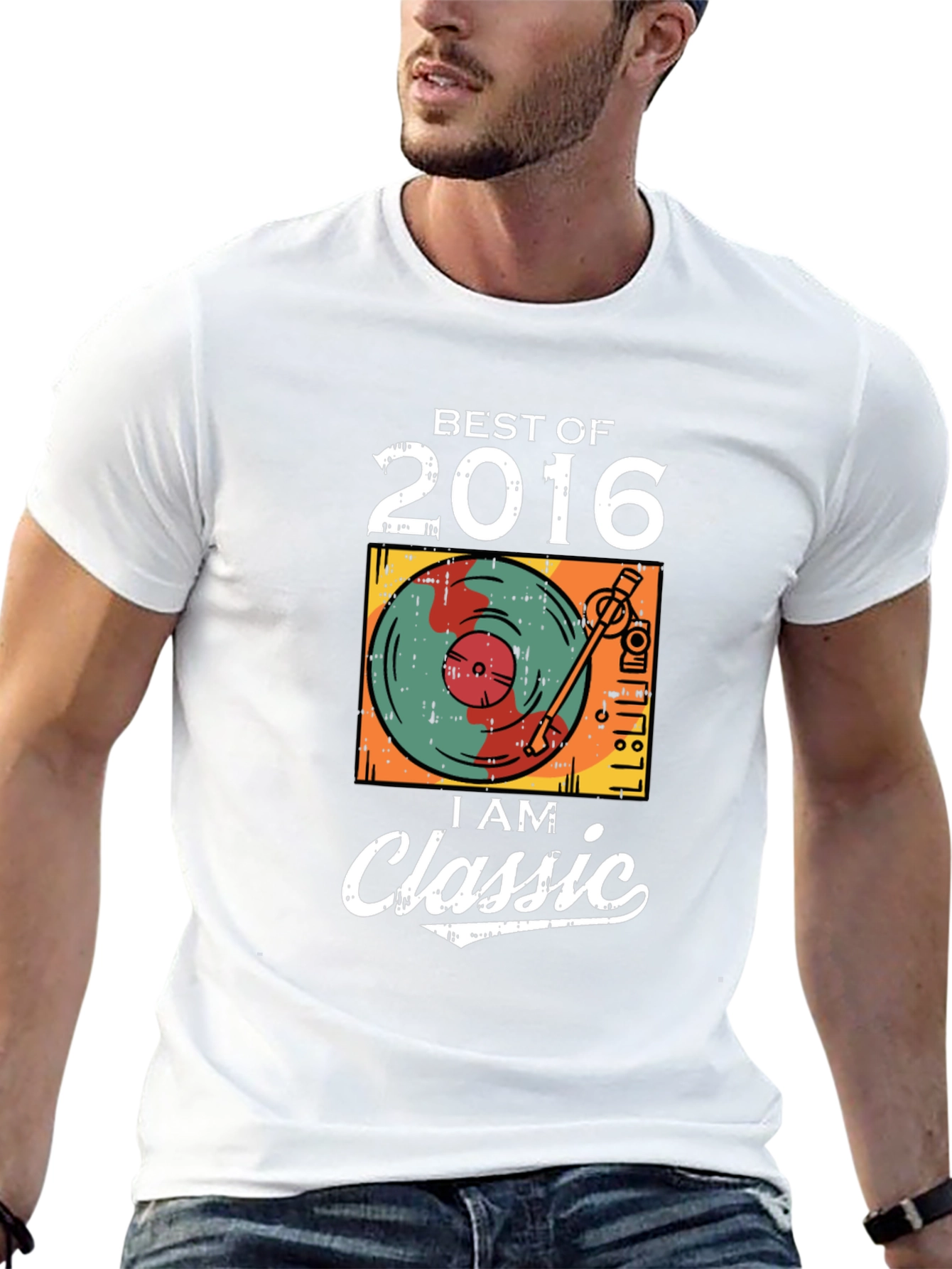 Black Best of 2016 Classic Record Graphic Tee view 13